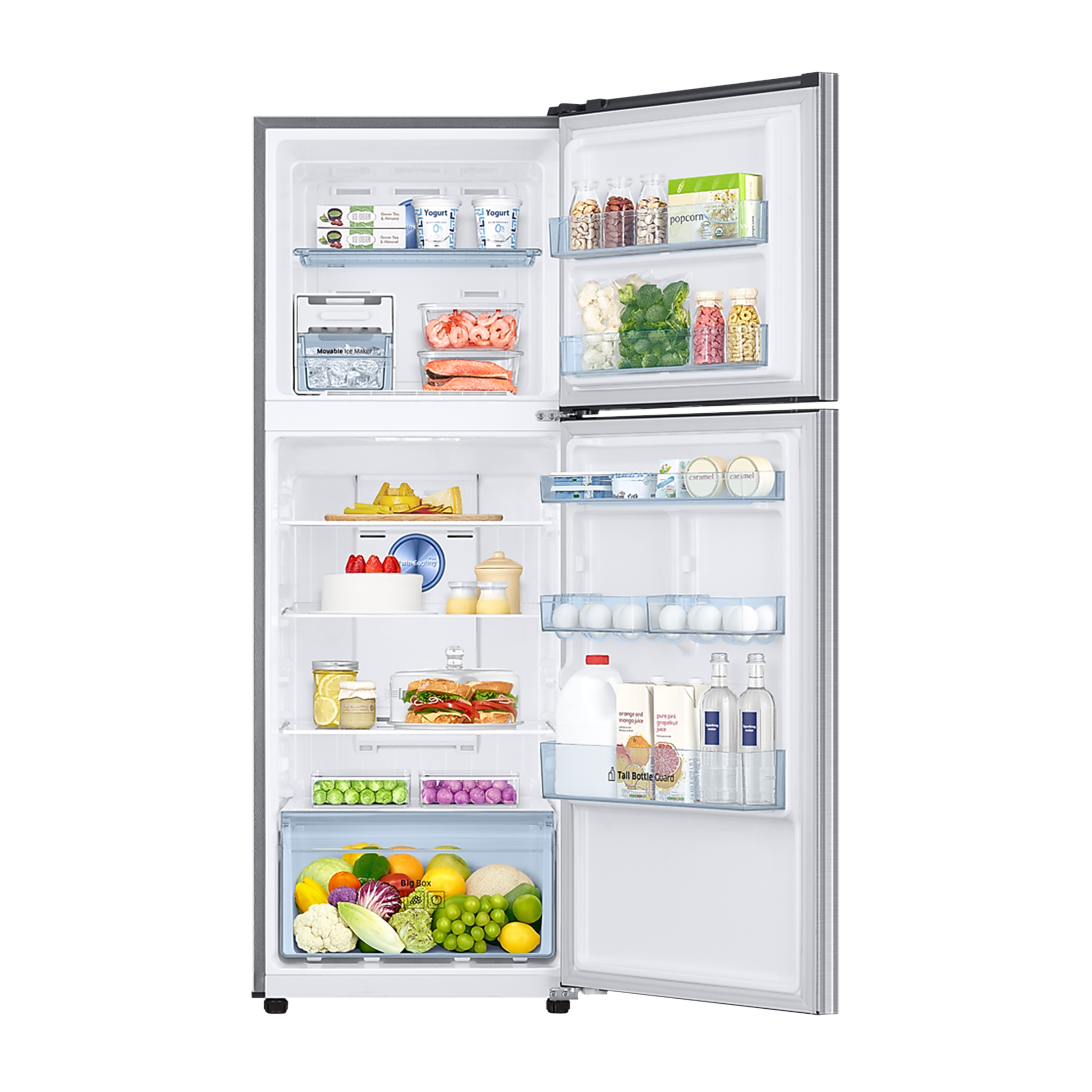 SAMSUNG 324 Litres 3 Star Frost Free Double Door Convertible Refrigerator with Door Alarm (RT34B4513QB/HL, Bouquet Silver)_5