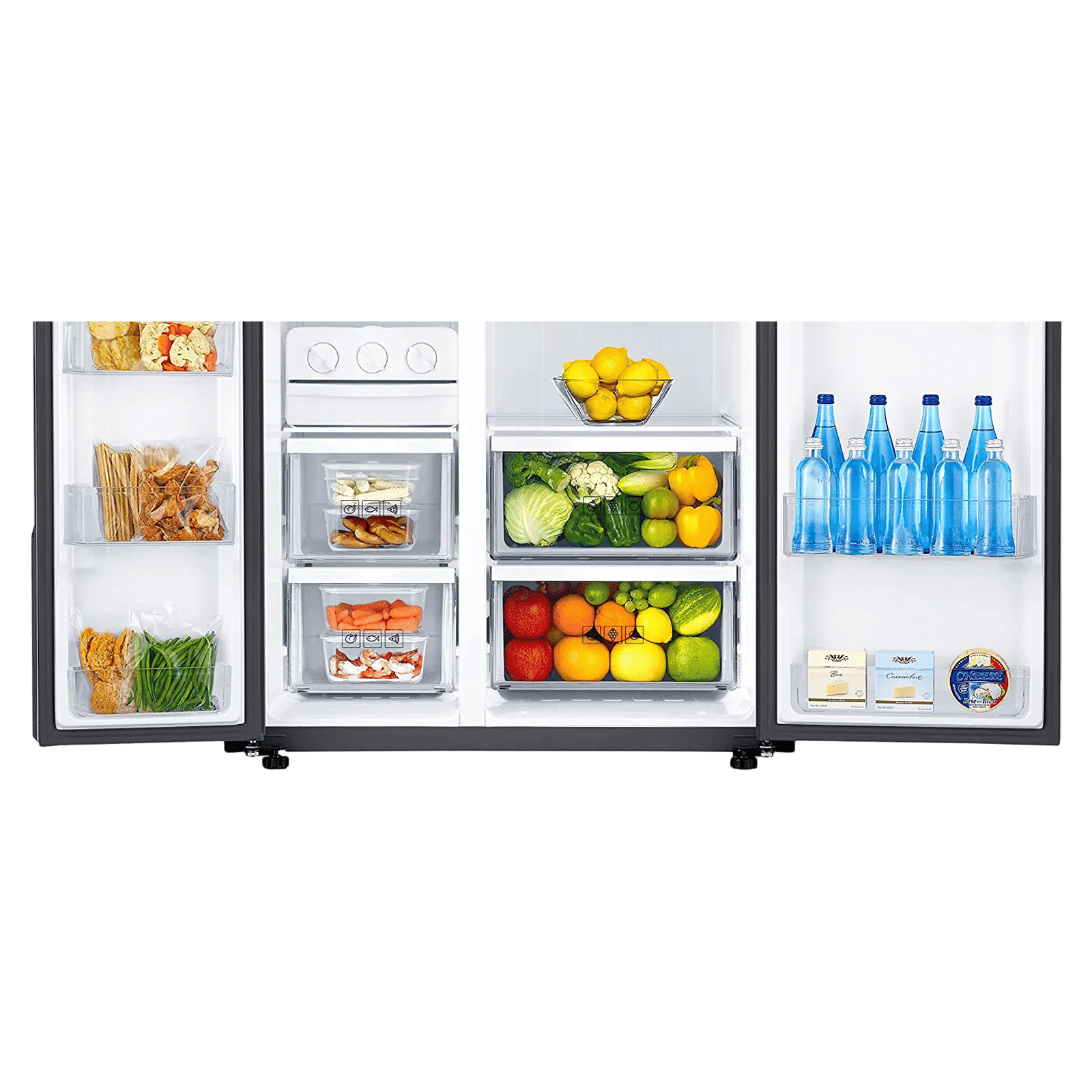 SAMSUNG 845 Litres Frost Free Side by Side Refrigerator with Multi Flow System (RS82A6000B1/TL, Black Matt (Doi))_9