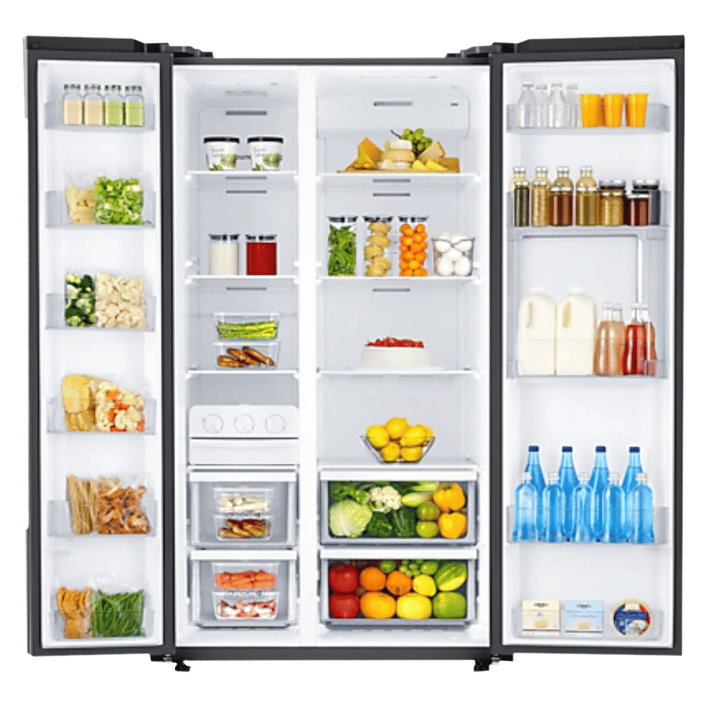 SAMSUNG 845 Litres Frost Free Side by Side Refrigerator with Multi Flow System (RS82A6000B1/TL, Black Matt (Doi))_5
