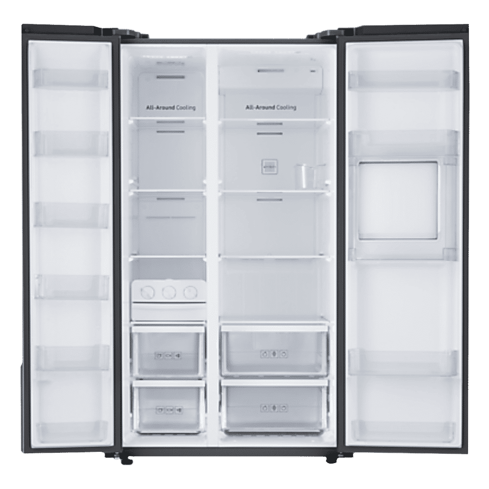 SAMSUNG 845 Litres Frost Free Side by Side Refrigerator with Multi Flow System (RS82A6000B1/TL, Black Matt (Doi))_6