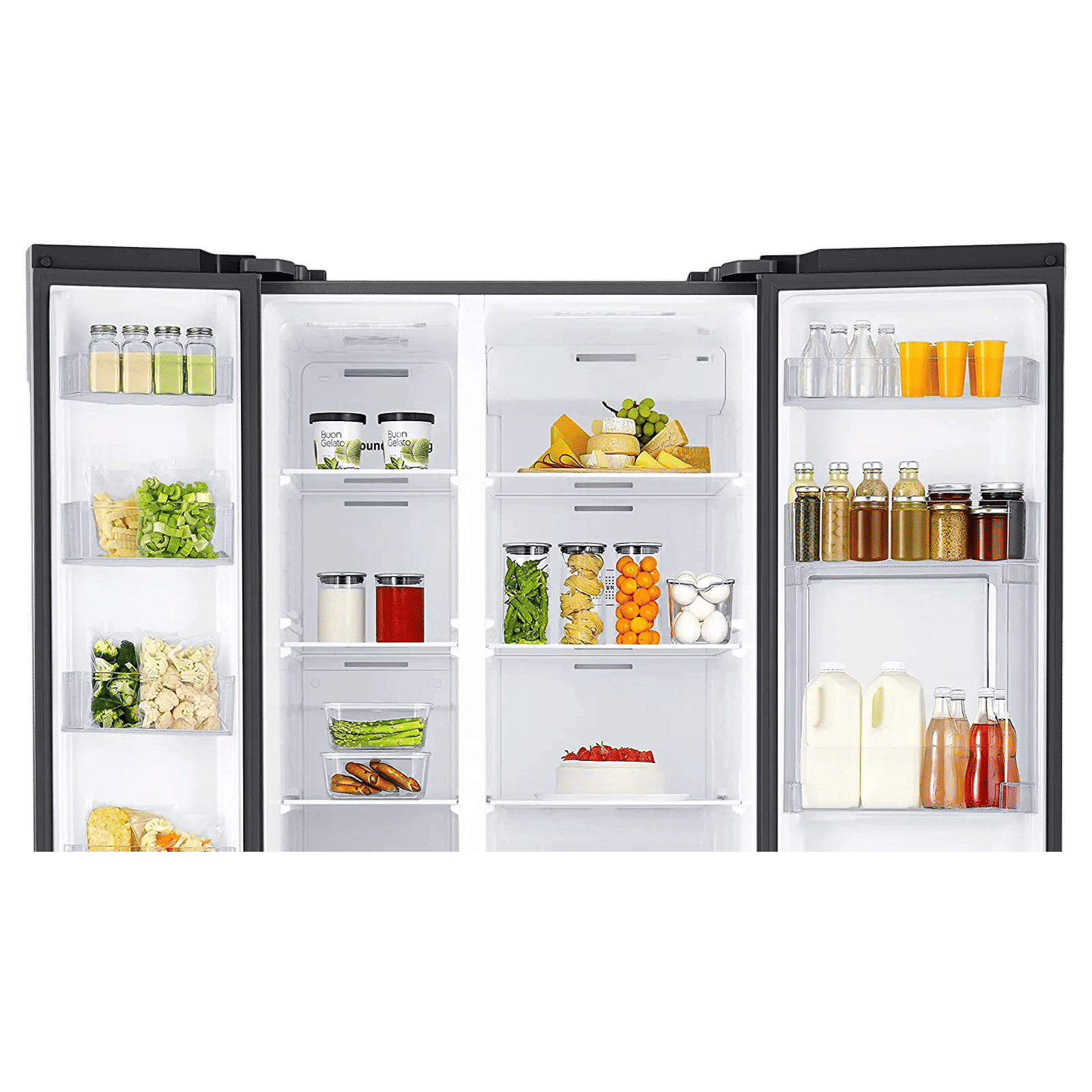 SAMSUNG 845 Litres Frost Free Side by Side Refrigerator with Multi Flow System (RS82A6000B1/TL, Black Matt (Doi))_7