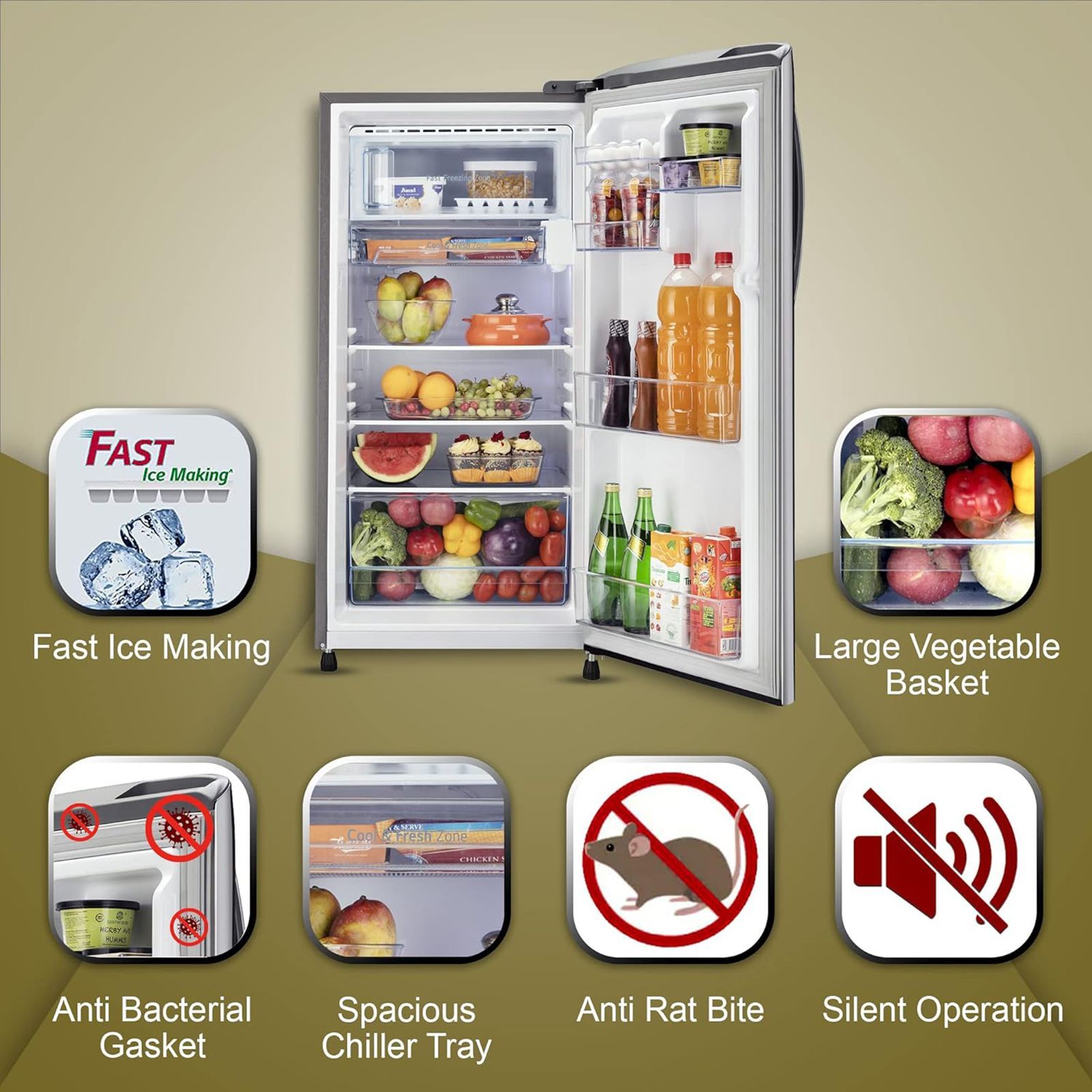 LG 201 Litres 4 Star Direct Cool Single Door Refrigerator with Smart Connect (GL-B211CPZY, Dim Grey)_13