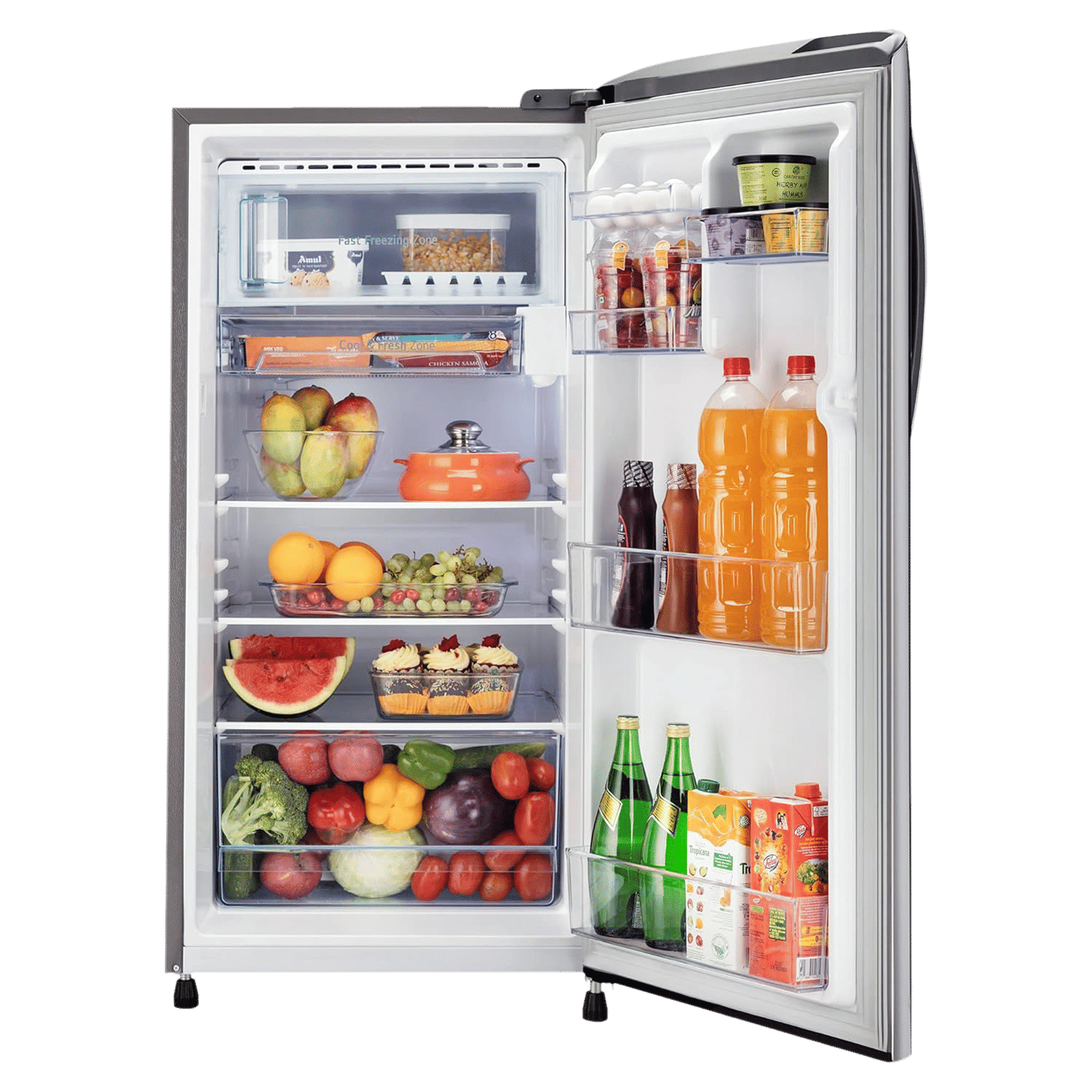 LG 201 Litres 4 Star Direct Cool Single Door Refrigerator with Smart Connect (GL-B211CPZY, Dim Grey)_5