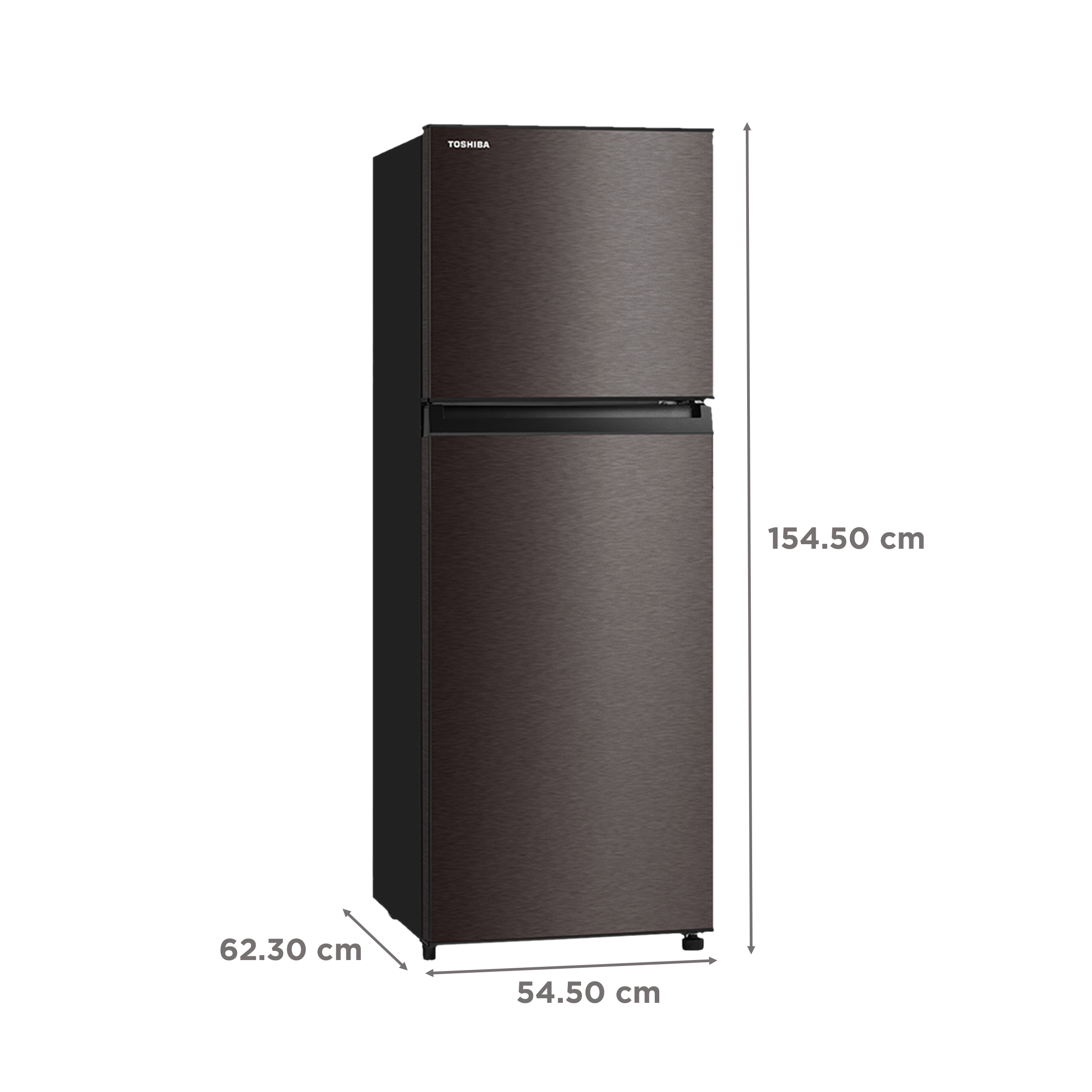 TOSHIBA 252 Litres 2 Star Frost Free Double Door Refrigerator with Cool Air Wrap System (GR-RT302WE-PMI(37), Satin Grey)_3