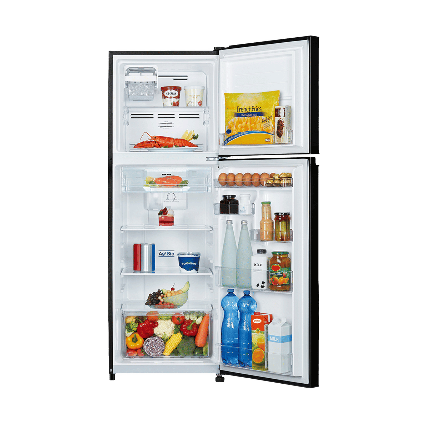 TOSHIBA 252 Litres 2 Star Frost Free Double Door Refrigerator with Cool Air Wrap System (GR-RT302WE-PMI(37), Satin Grey)_5