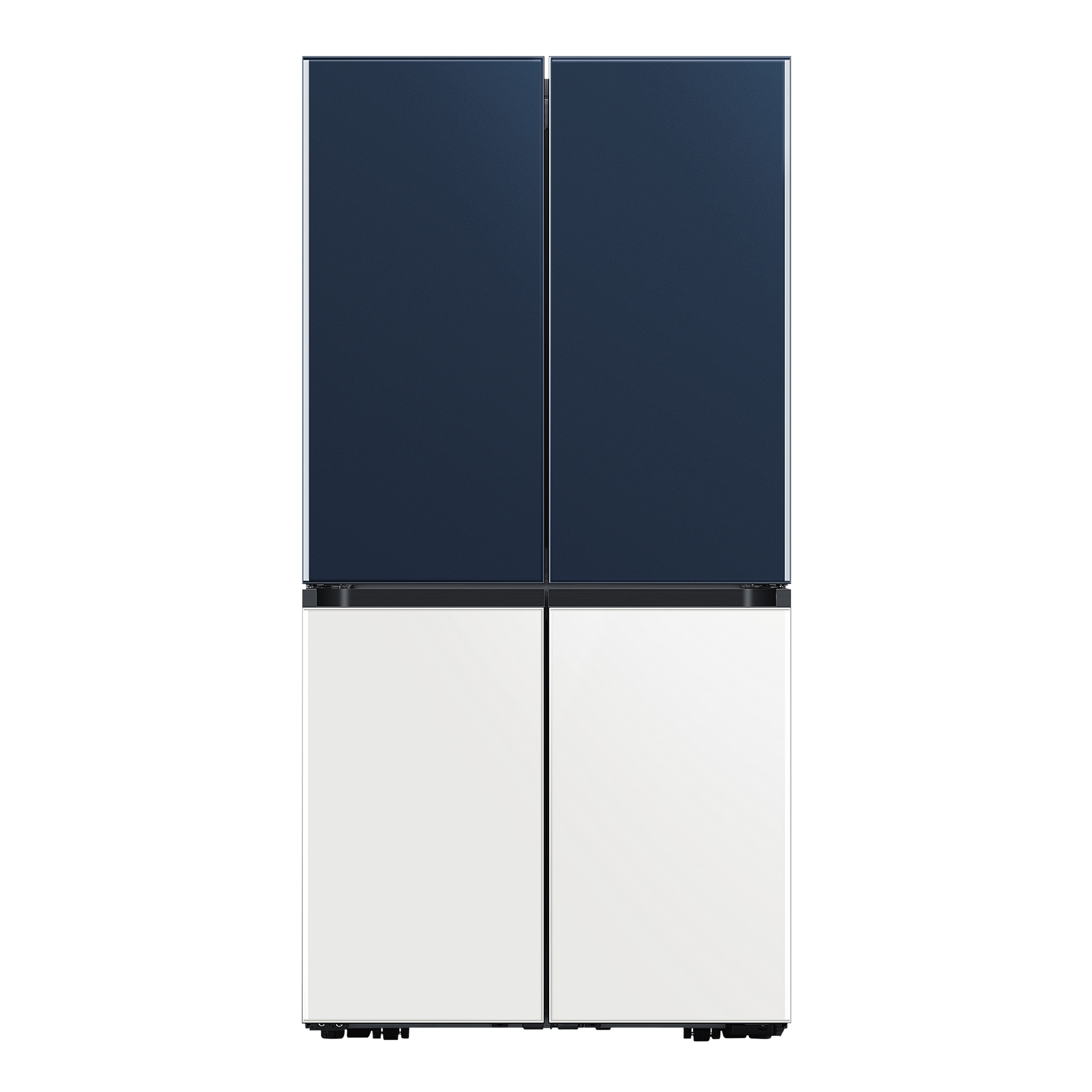 SAMSUNG Bespoke 936 Litres Frost Free French Door Smart Wi-Fi Enabled Refrigerator with Water Dispenser (RF90A92W3AP/TL, Glam Navy/Glam White)_1