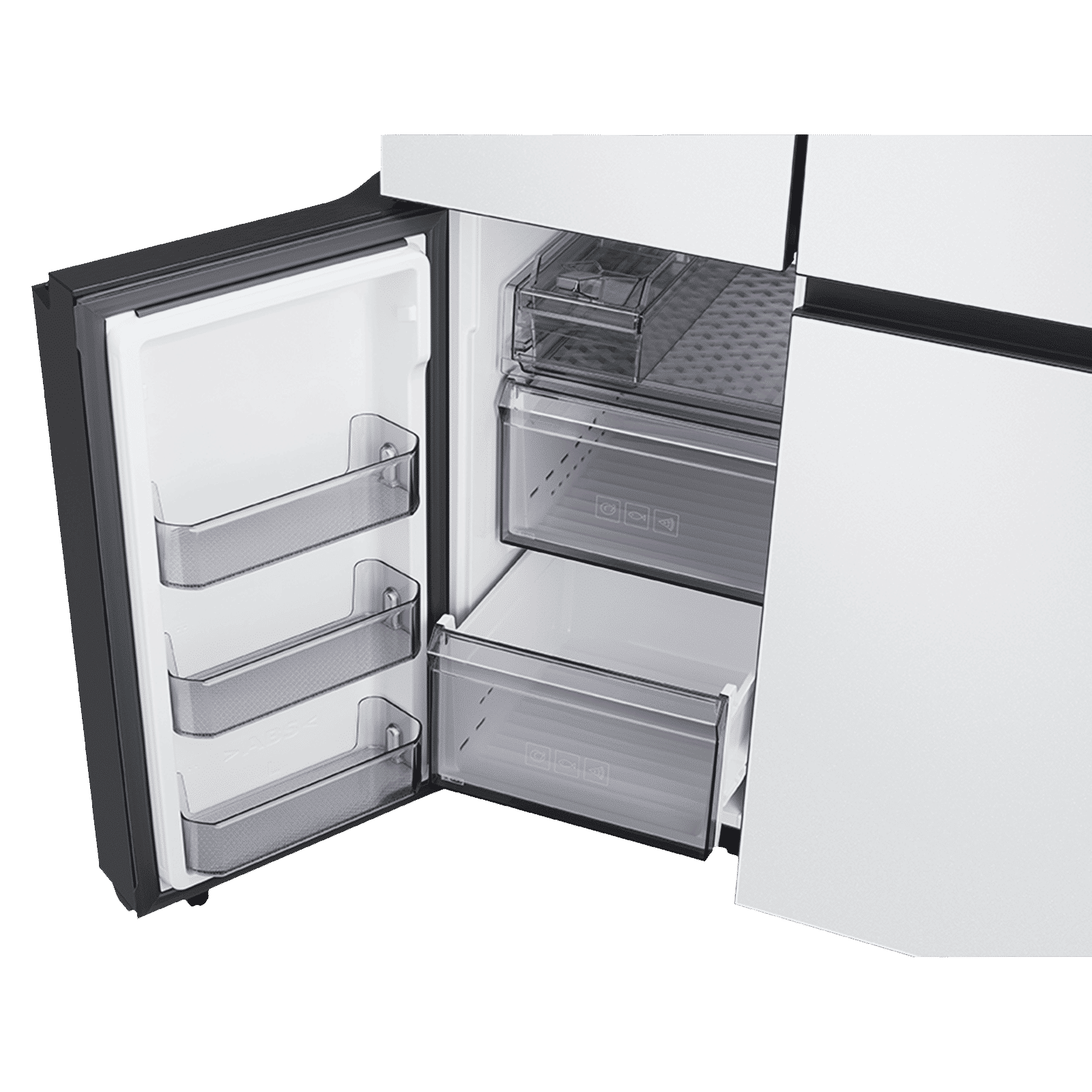 SAMSUNG Bespoke 936 Litres Frost Free French Door Smart Wi-Fi Enabled Refrigerator with Water Dispenser (RF90A92W3AP/TL, Glam Pink/Glam White)_12