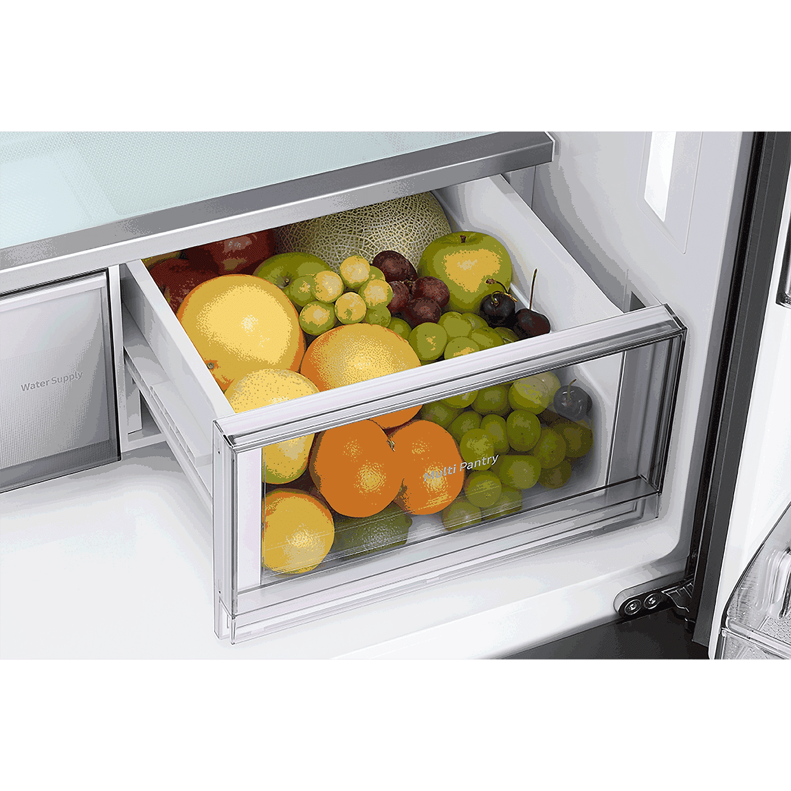 SAMSUNG Bespoke 936 Litres Frost Free French Door Smart Wi-Fi Enabled Refrigerator with Water Dispenser (RF90A92W3AP/TL, Charcoal Black/Glam White)_10