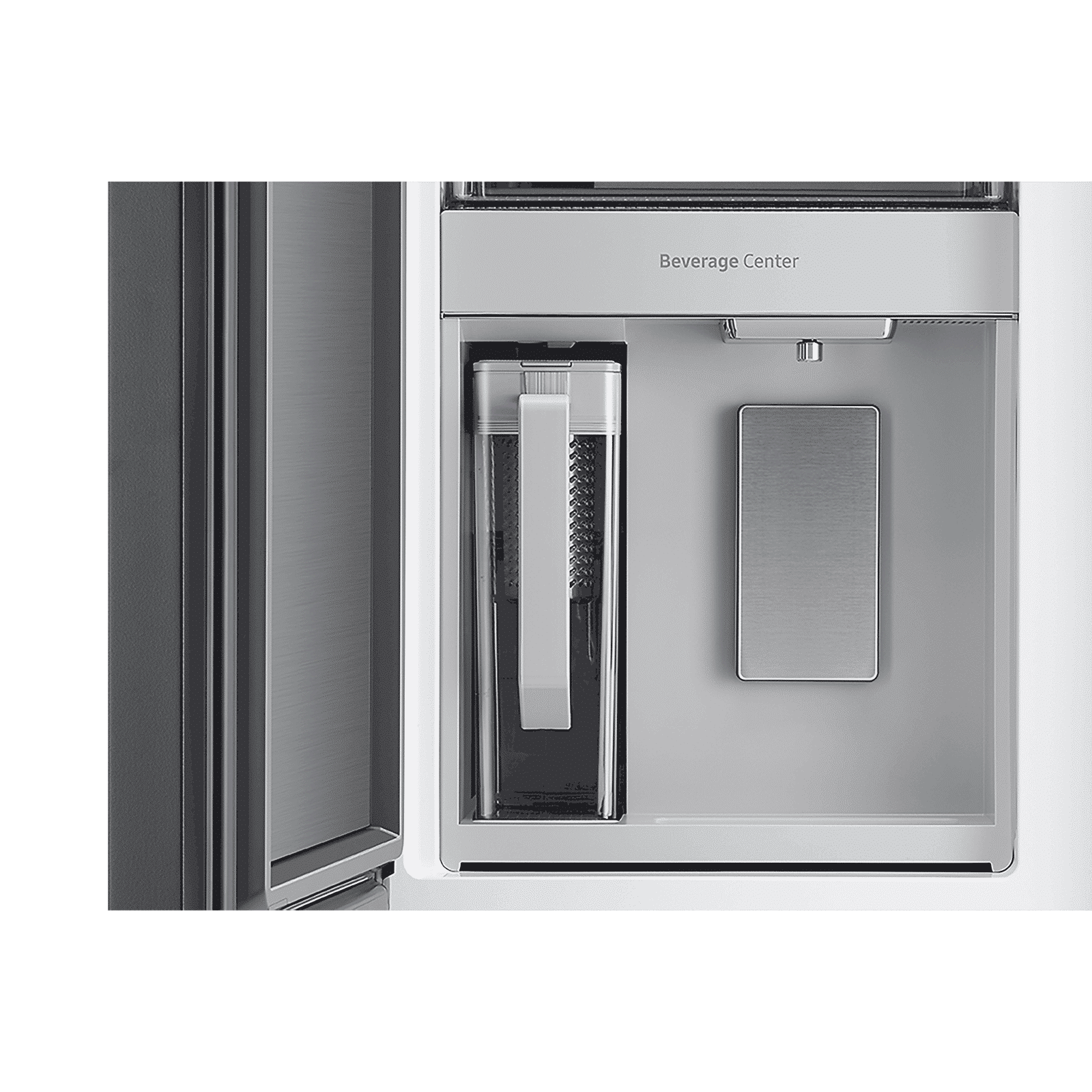 SAMSUNG Bespoke 936 Litres Frost Free French Door Smart Wi-Fi Enabled Refrigerator with Water Dispenser (RF90A92W3AP/TL, Charcoal Black/Glam White)_4