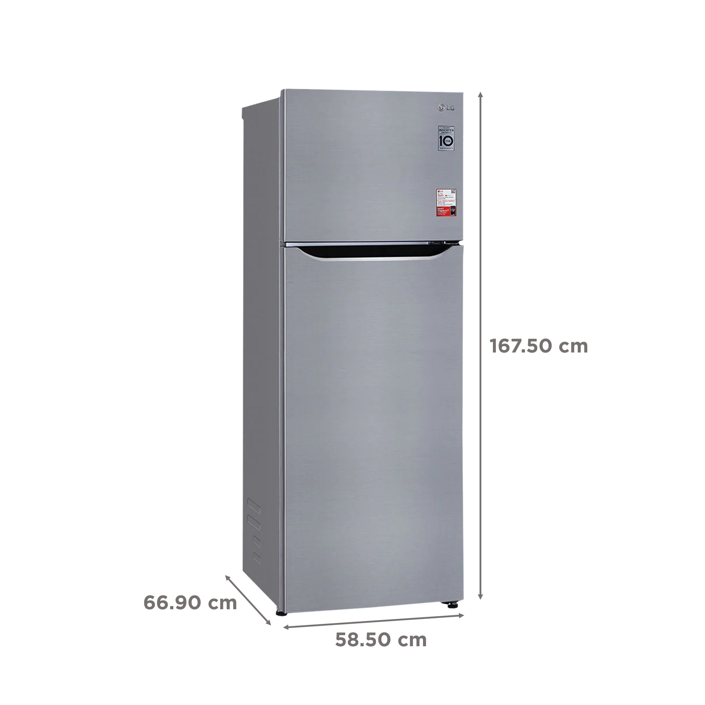 LG 288 Litres 2 Star Frost Free Double Door Convertible Refrigerator with Multi Air Flow (GL-S322SPZY.APZZEB, Shiny Steel)_3