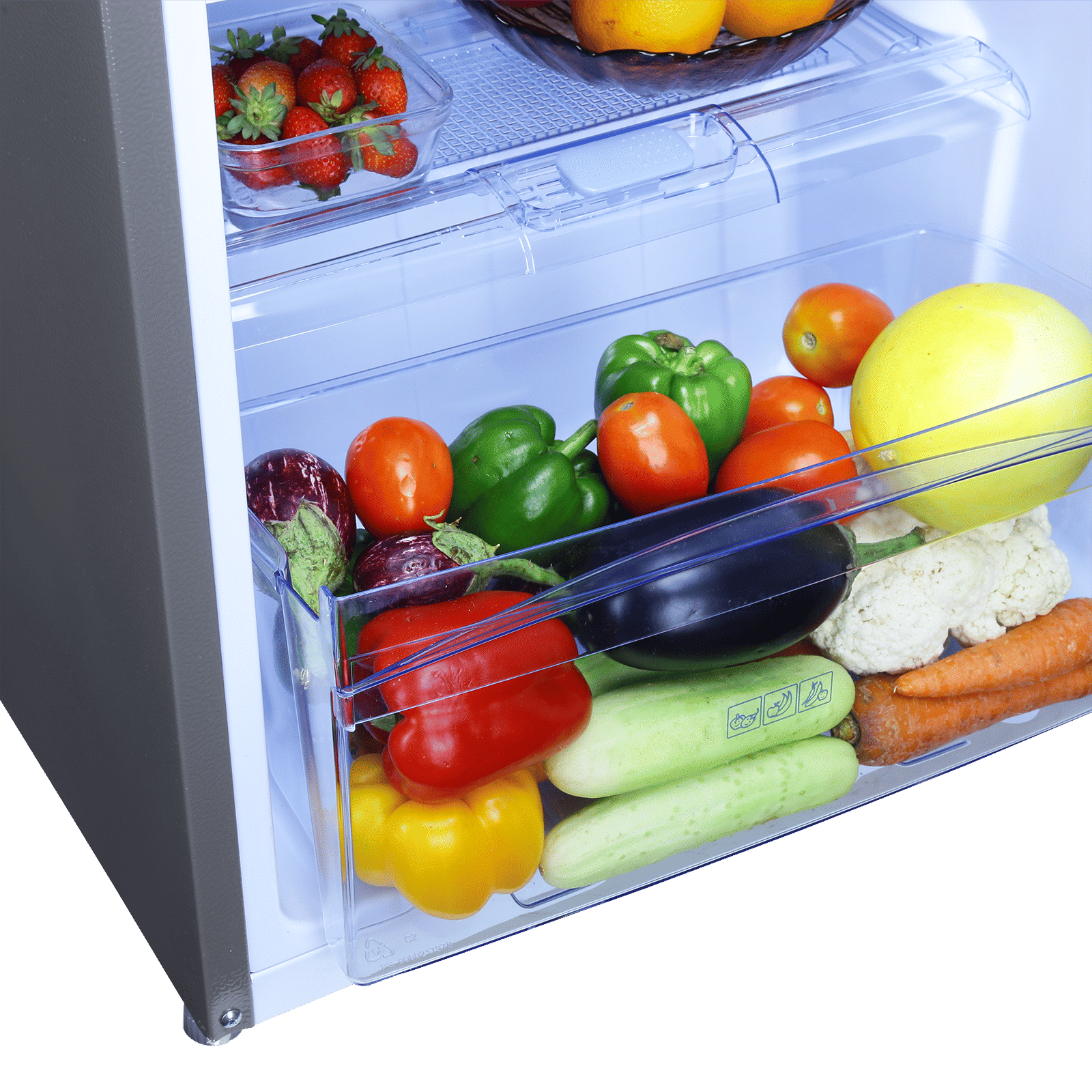 Croma 165 Litres 2 Star Direct Cool Single Door Refrigerator with Anti Fungal Gasket ( Criss Cross Metallic Grey)_15