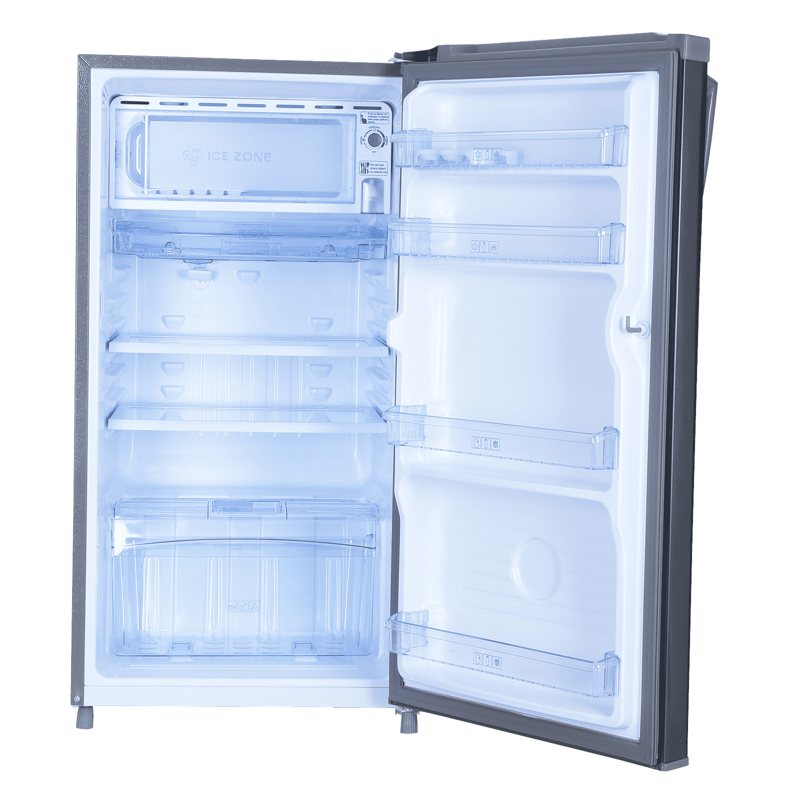 Croma 165 Litres 2 Star Direct Cool Single Door Refrigerator with Anti Fungal Gasket ( Criss Cross Metallic Grey)_6