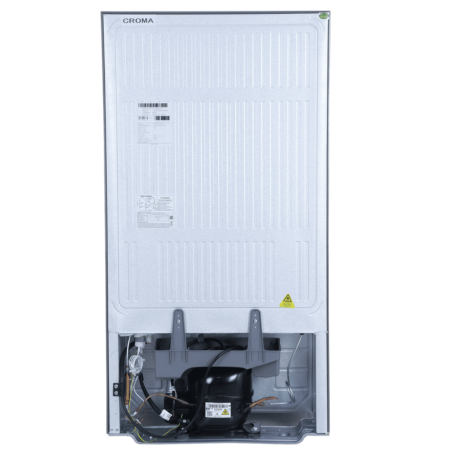 Croma 165 Litres 2 Star Direct Cool Single Door Refrigerator with Anti Fungal Gasket ( Criss Cross Metallic Grey)_9