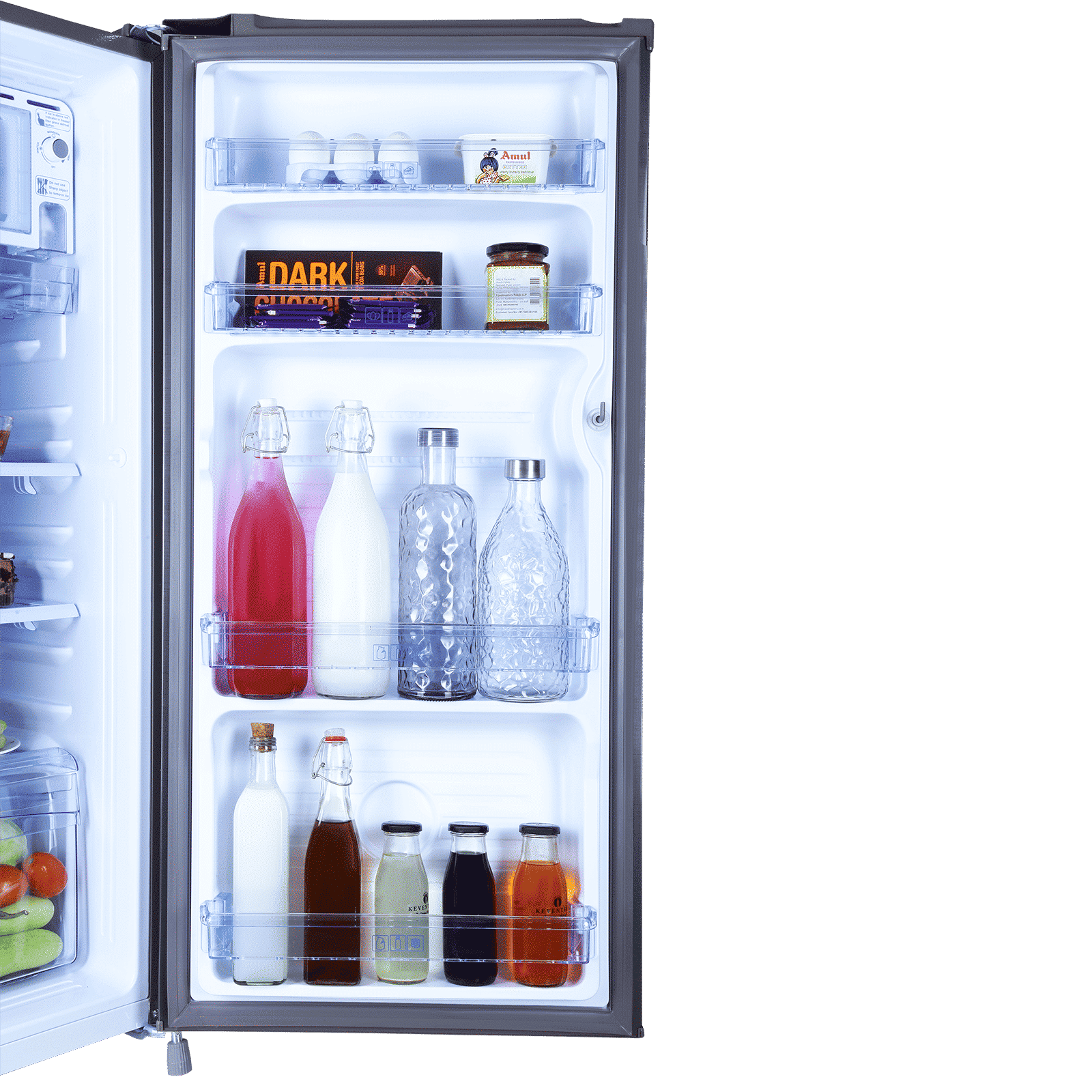 Croma 185 Litres 2 Star Direct Cool Single Door Refrigerator with Anti Fungal Gasket ( Criss Cross Metallic Grey)_14