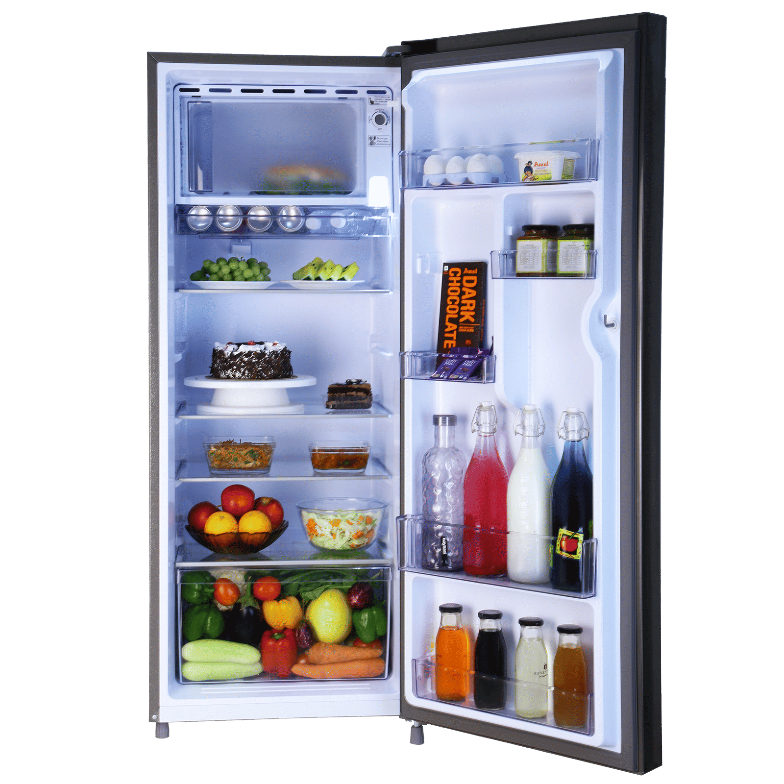 Croma 215 Litres 2 Star Direct Cool Single Door Refrigerator with Anti Fungal Gasket ( Criss Cross Metallic Grey)_5