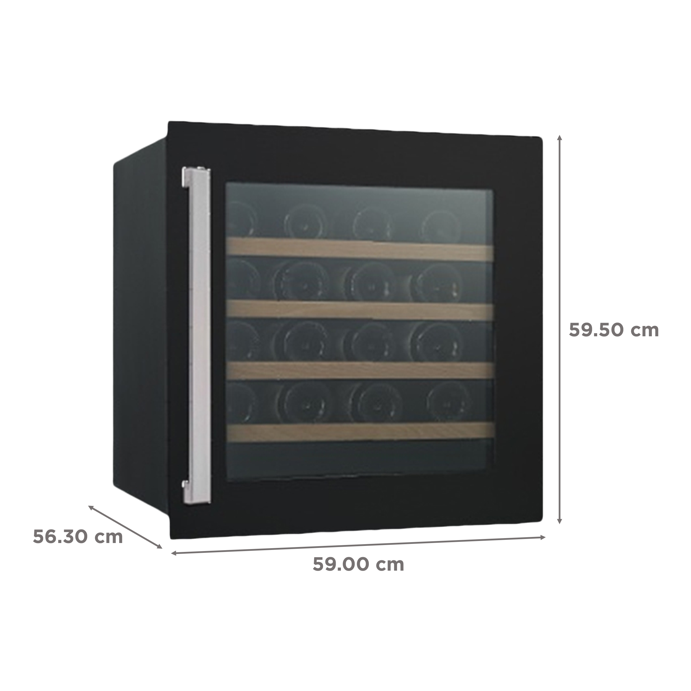 KAFF 92 Litres 36 Bottles Wine Cooler (Inner Glass with UV Protection, WC92BI, Black) KAFF 92 Litres 36 Bottles Wine Cooler (Inner Glass with UV Protection, WC92BI, Black)_3