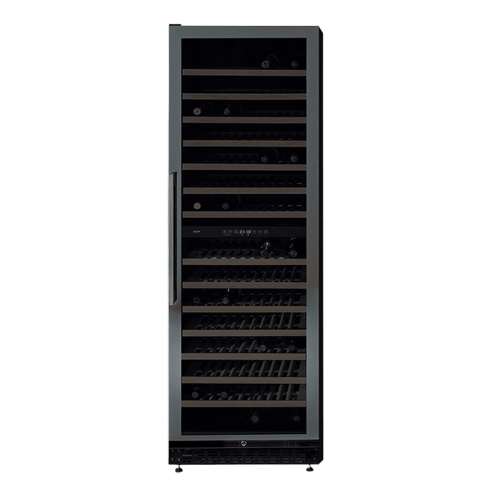 KAFF 418 Litres 171 Bottles Wine Cooler (Inner Glass with UV Protection, WC 418 DZ, Black) KAFF 418 Litres 171 Bottles Wine Cooler (Inner Glass with UV Protection, WC 418 DZ, Black)_1