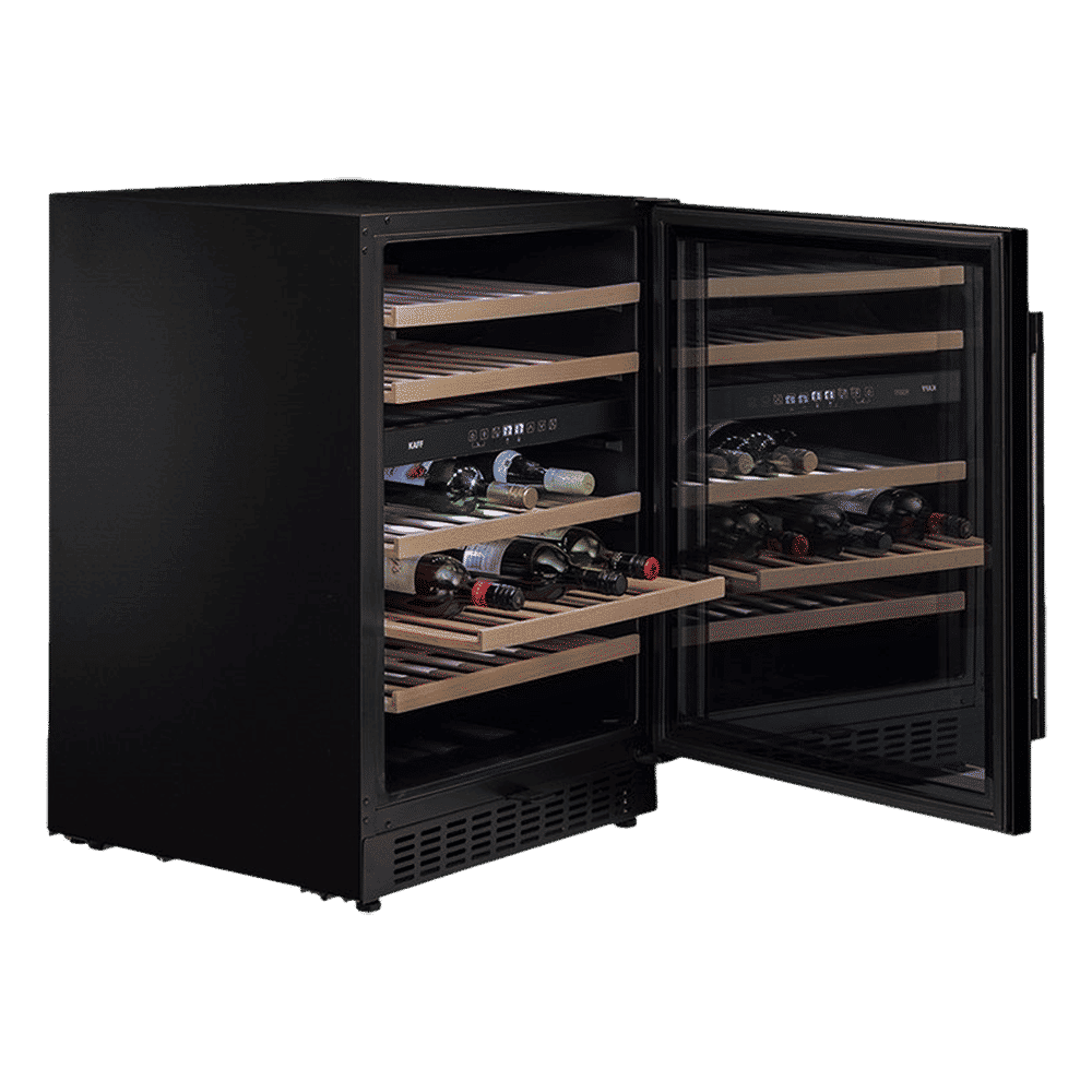 KAFF 135 Litres 46 Bottles Wine Cooler (Inner Glass with UV Protection, WC 135 DZ, Black)_6