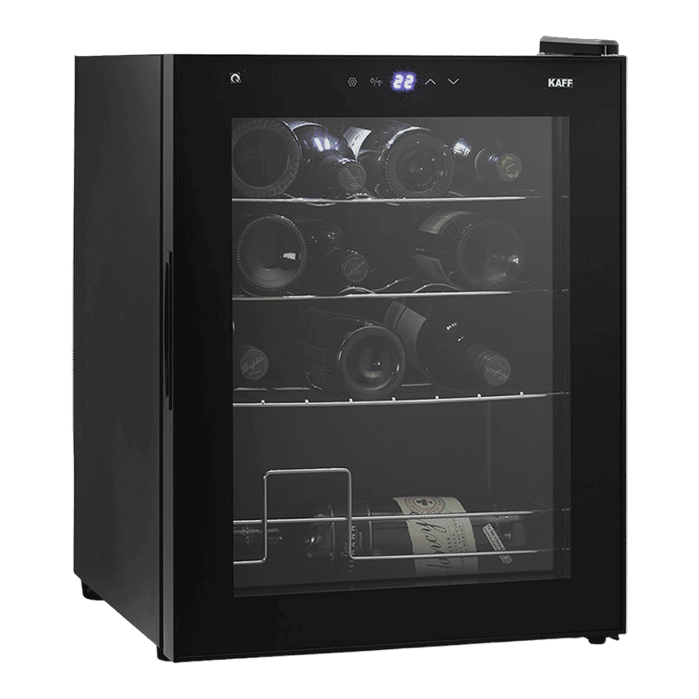 KAFF 42 Litres 16 Bottles Wine Cooler (Inner Glass with UV Protection, WC 42, Black)_7