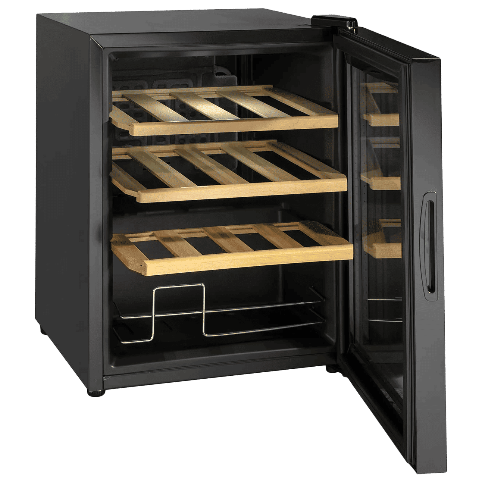 KAFF 42 Litres 16 Bottles Wine Cooler (Inner Glass with UV Protection, WC 42, Black)_11