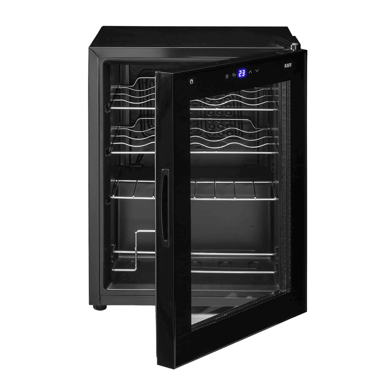 KAFF 42 Litres 16 Bottles Wine Cooler (Inner Glass with UV Protection, WC 42, Black)_6