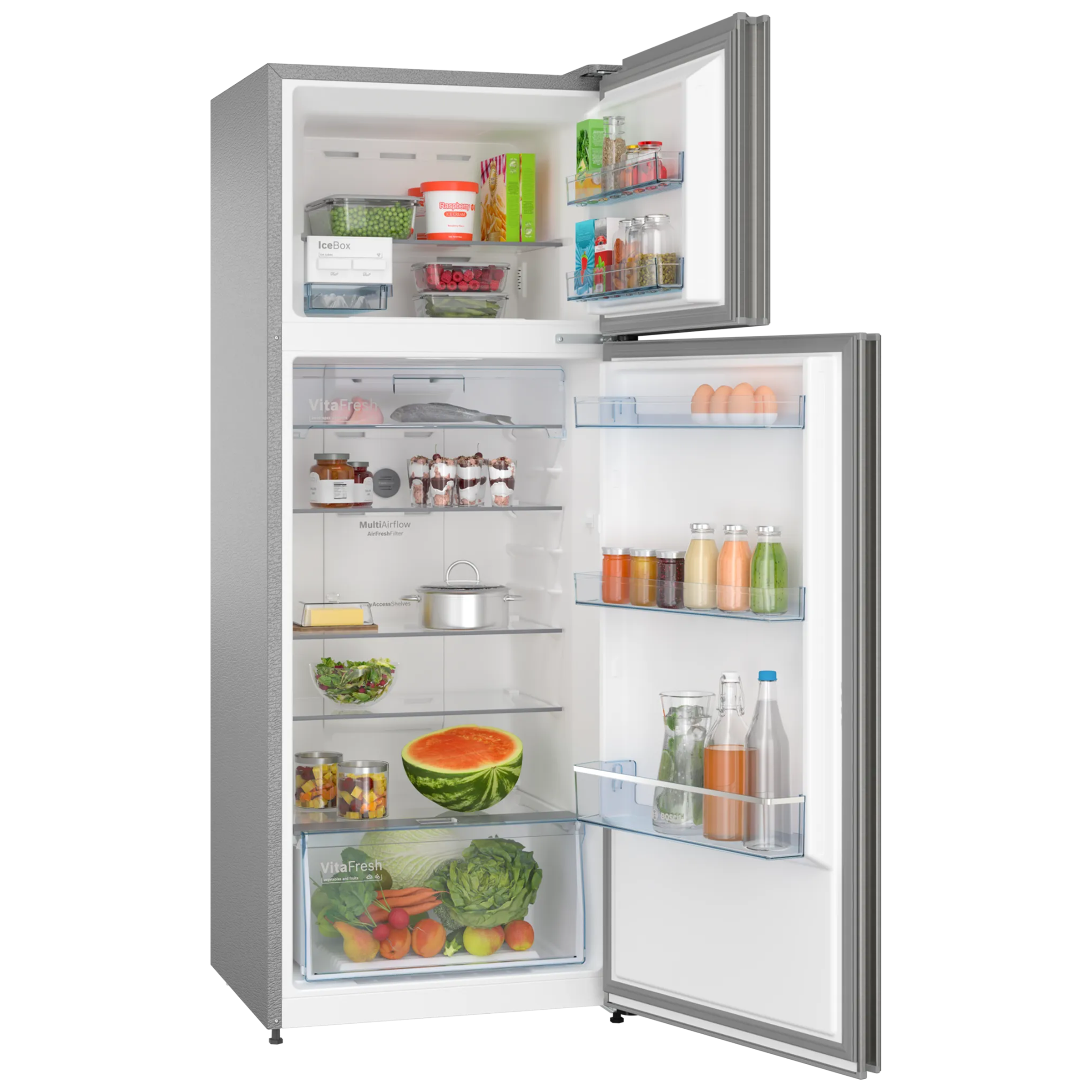 BOSCH Series 4 358 Litres 3 Star Auto Defrost Double Door Convertible Refrigerator with VitaFresh Drawer (CTC35S03NI, Shiney Silver) BOSCH Series 4 358 Litres 3 Star Auto Defrost Double Door Convertible Refrigerator with VitaFresh Drawer (CTC35S03NI, Shiney Silver)_4