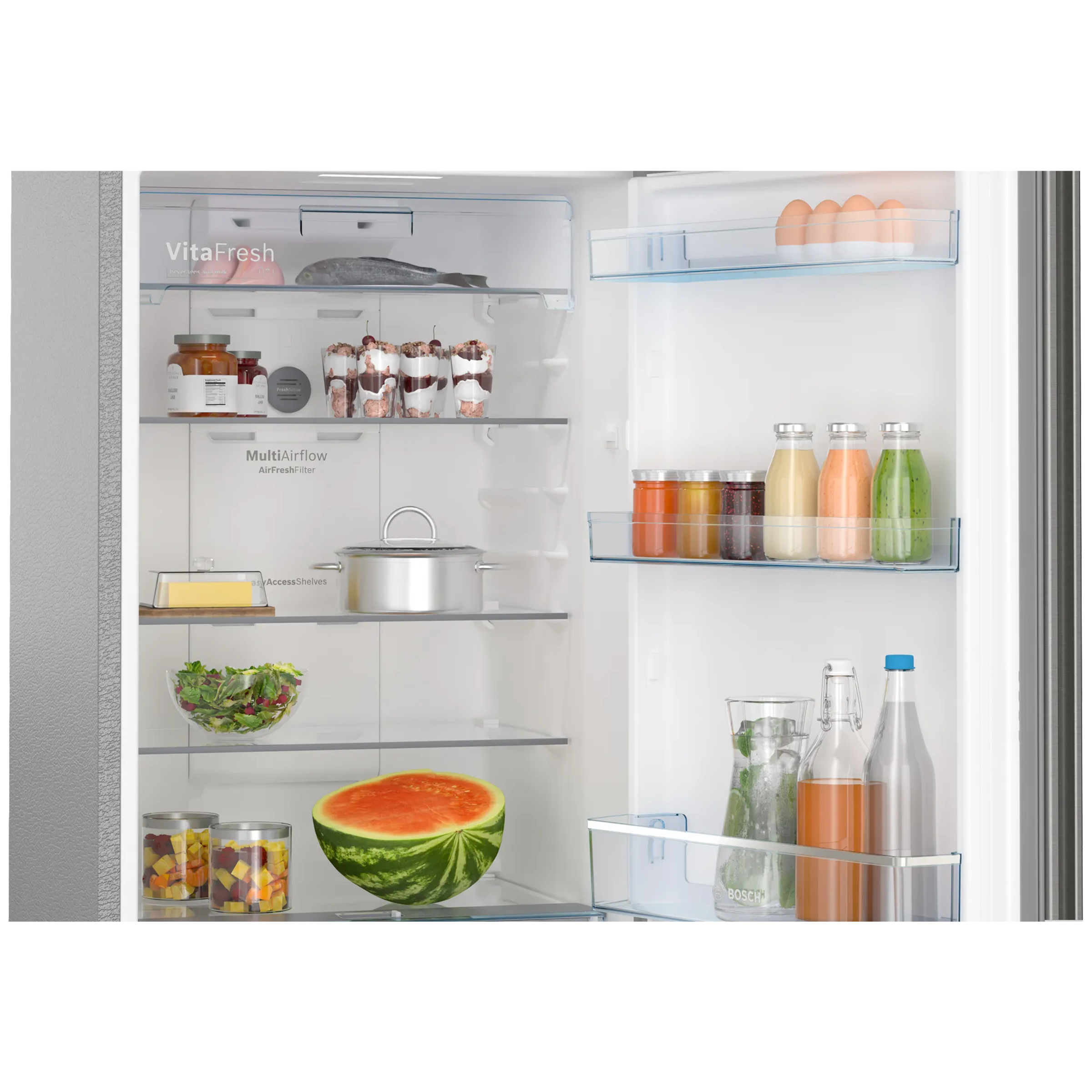 BOSCH Series 4 358 Litres 3 Star Auto Defrost Double Door Convertible Refrigerator with VitaFresh Drawer (CTC35S03NI, Shiney Silver) BOSCH Series 4 358 Litres 3 Star Auto Defrost Double Door Convertible Refrigerator with VitaFresh Drawer (CTC35S03NI, Shiney Silver)_5