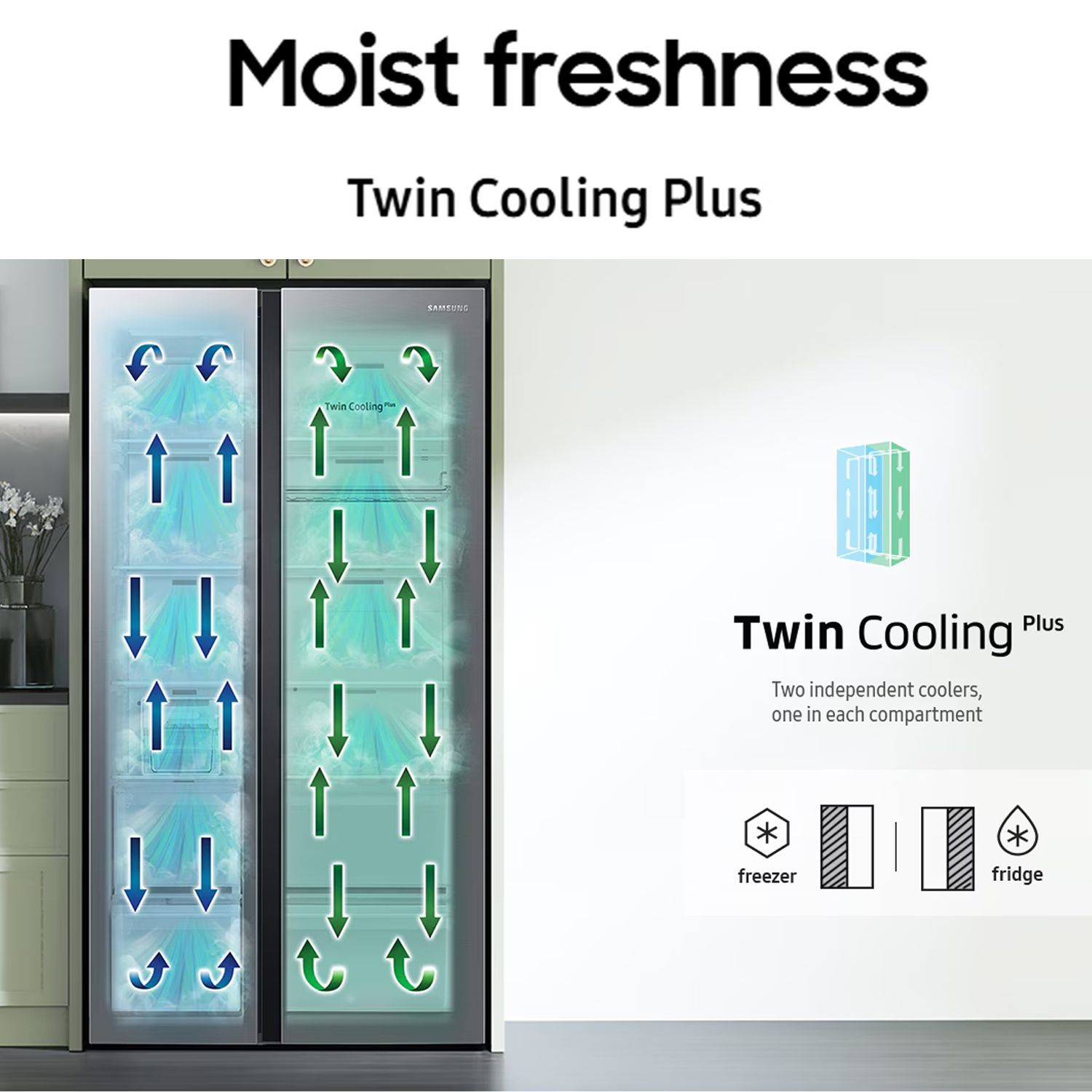 SAMSUNG 653 Litres 3 Star Auto Defrost Side by Side Convertible Refrigerator with Twin Cooling Plus (RS76CG8113SLHL, EZ Clean Steel)_13