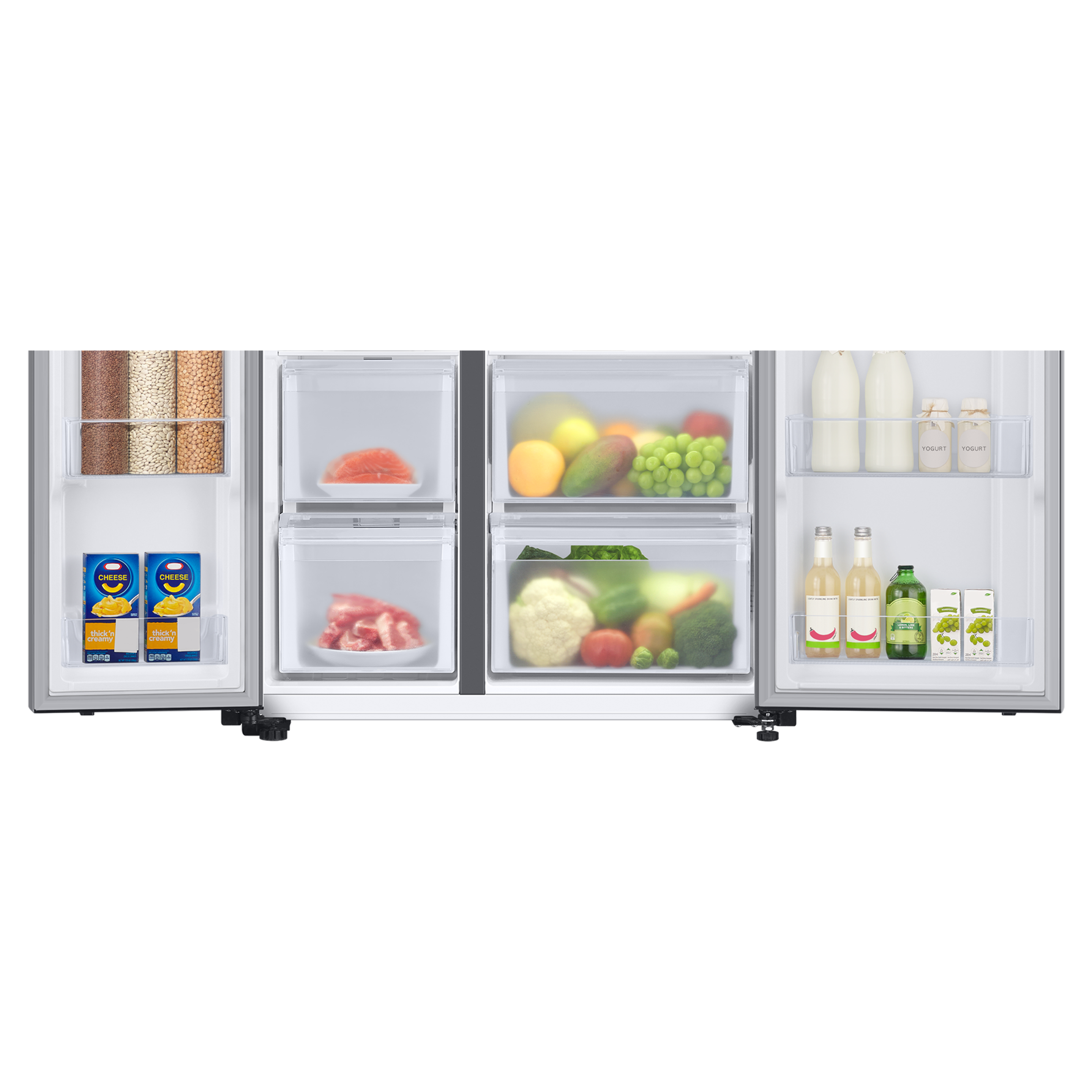 SAMSUNG 653 Litres 3 Star Auto Defrost Side by Side Convertible Refrigerator with Twin Cooling Plus (RS76CG8113SLHL, EZ Clean Steel)_11