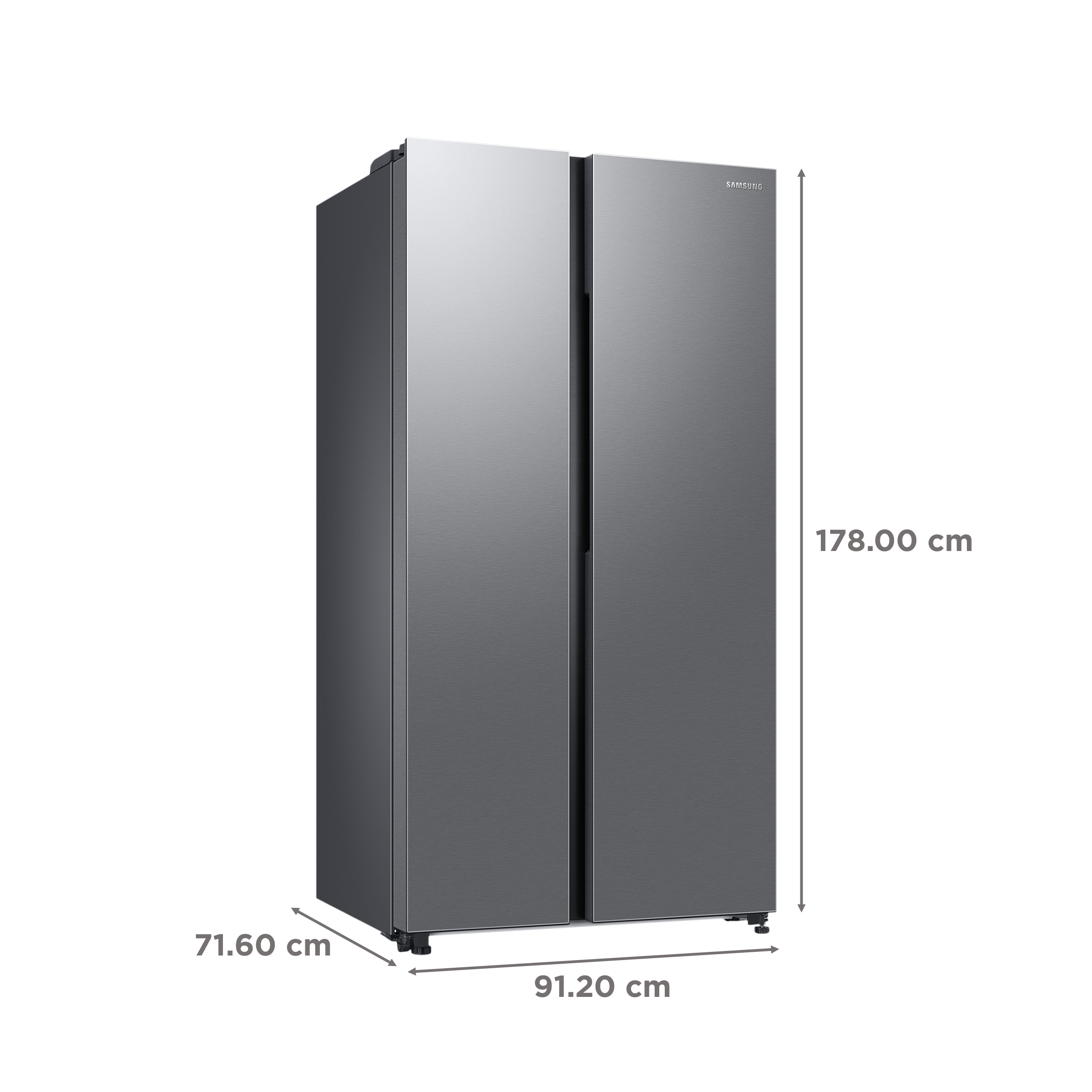 SAMSUNG 653 Litres 3 Star Auto Defrost Side by Side Convertible Refrigerator with Twin Cooling Plus (RS76CG8113SLHL, EZ Clean Steel)_3