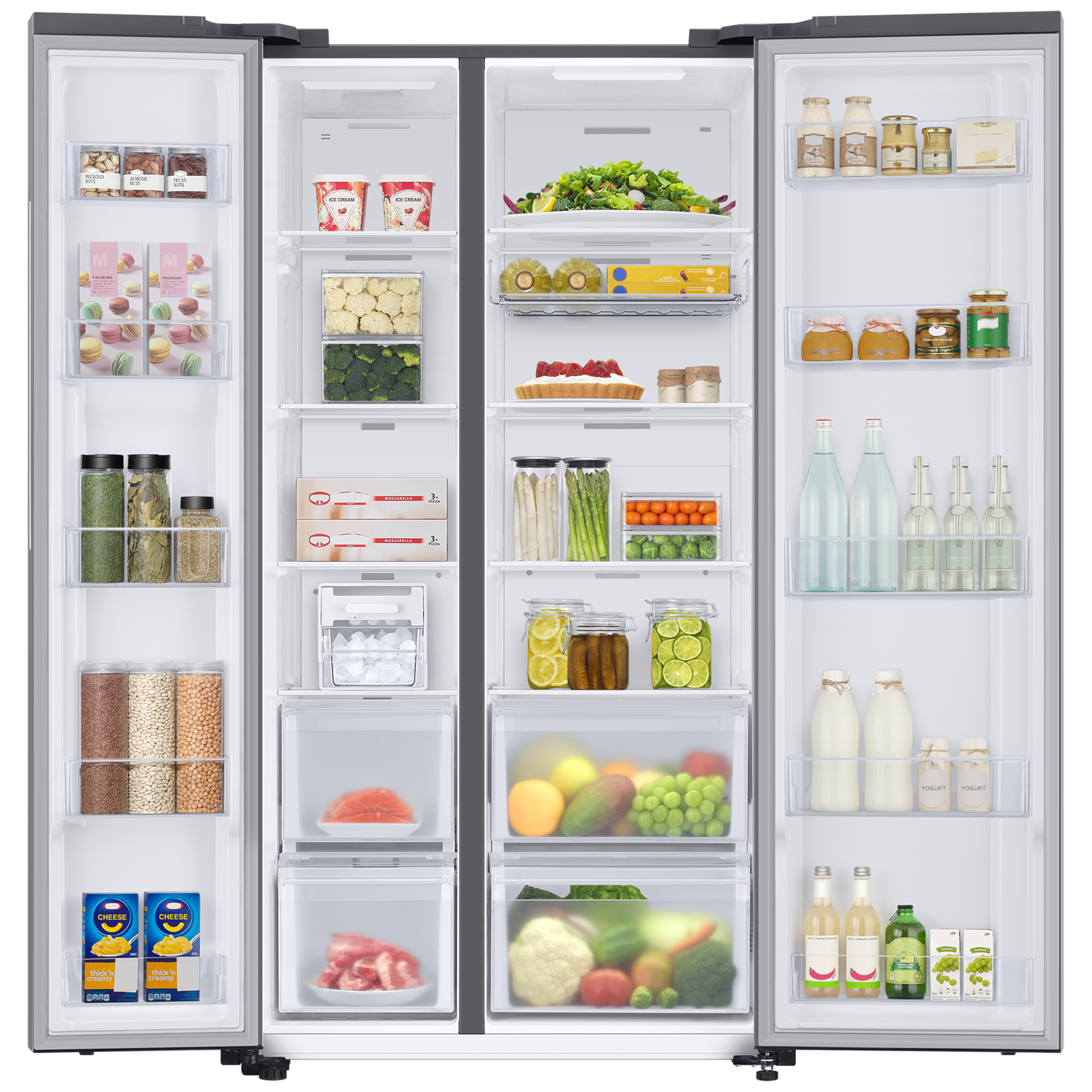 SAMSUNG 653 Litres 3 Star Auto Defrost Side by Side Convertible Refrigerator with Twin Cooling Plus (RS76CG8113SLHL, EZ Clean Steel)_5