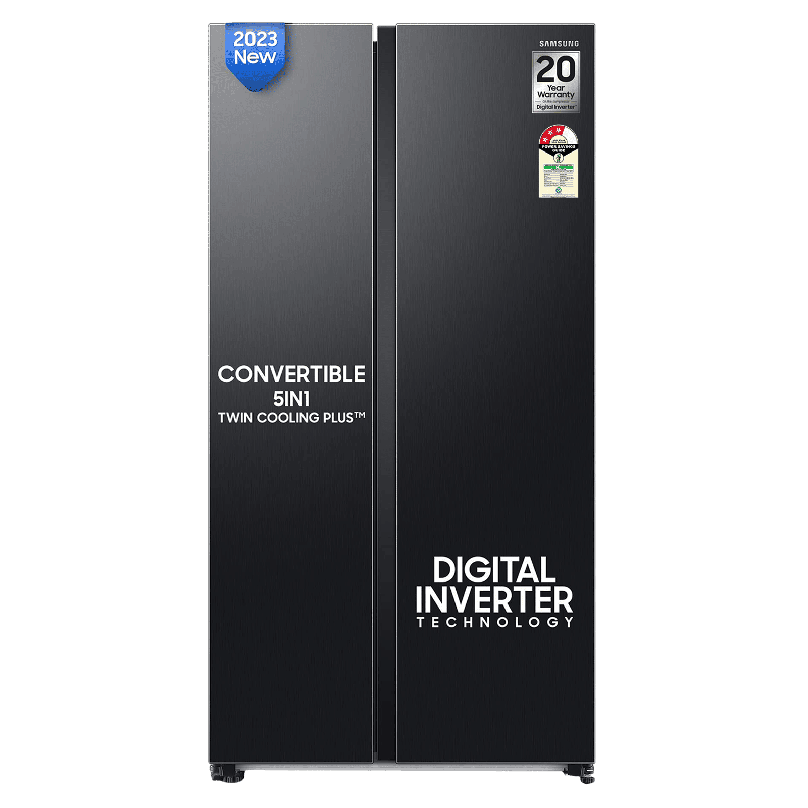 SAMSUNG 653 Litres 3 Star Side by Side Convertible Refrigerator with AI Energy Mode (RS76CG8113B1HL, Black DOI)_1