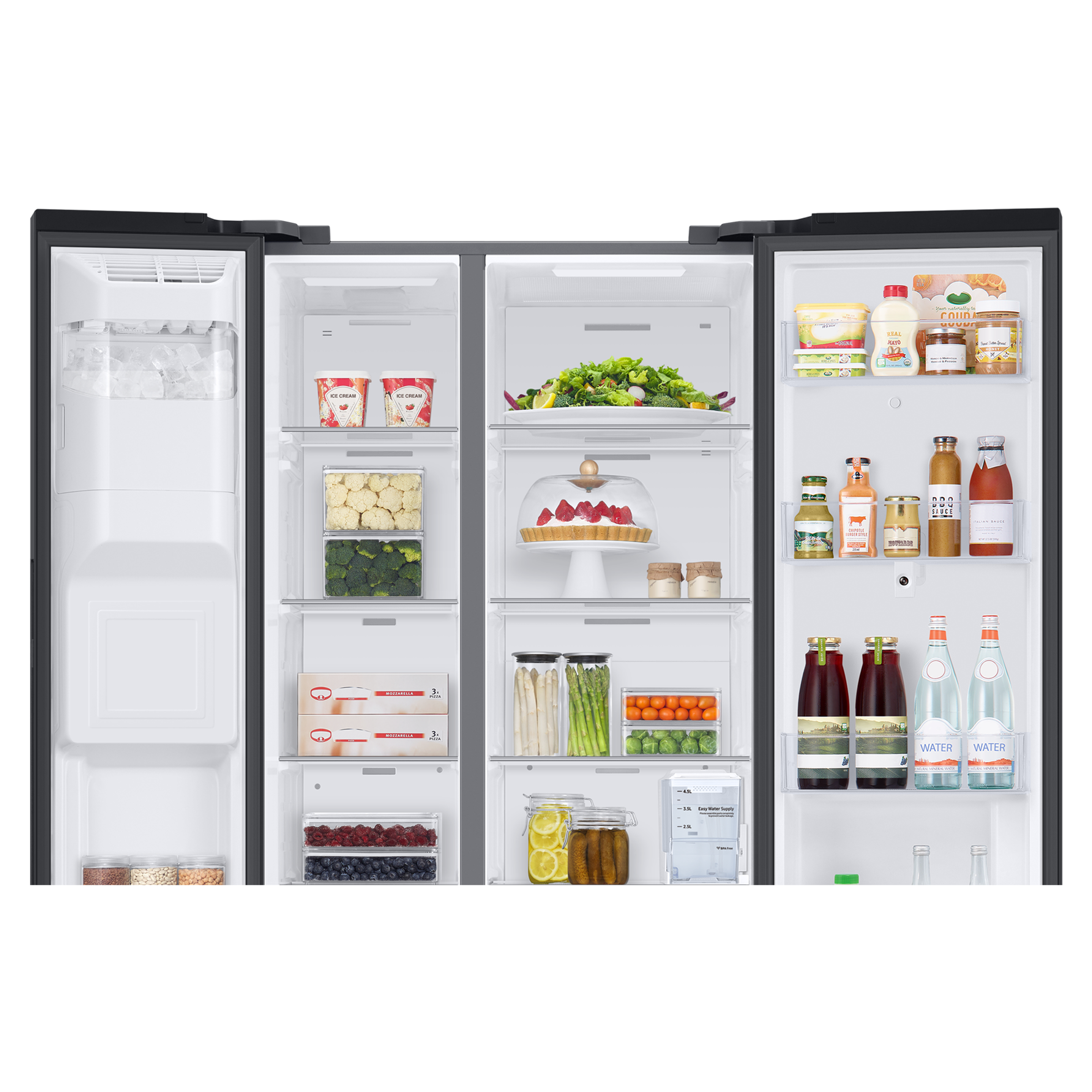 SAMSUNG 615 Litres 3 Star Auto Defrost Side by Side Refrigerator with Twin Cooling Plus (RS7HCG8543B1HL, Black DOI)_10