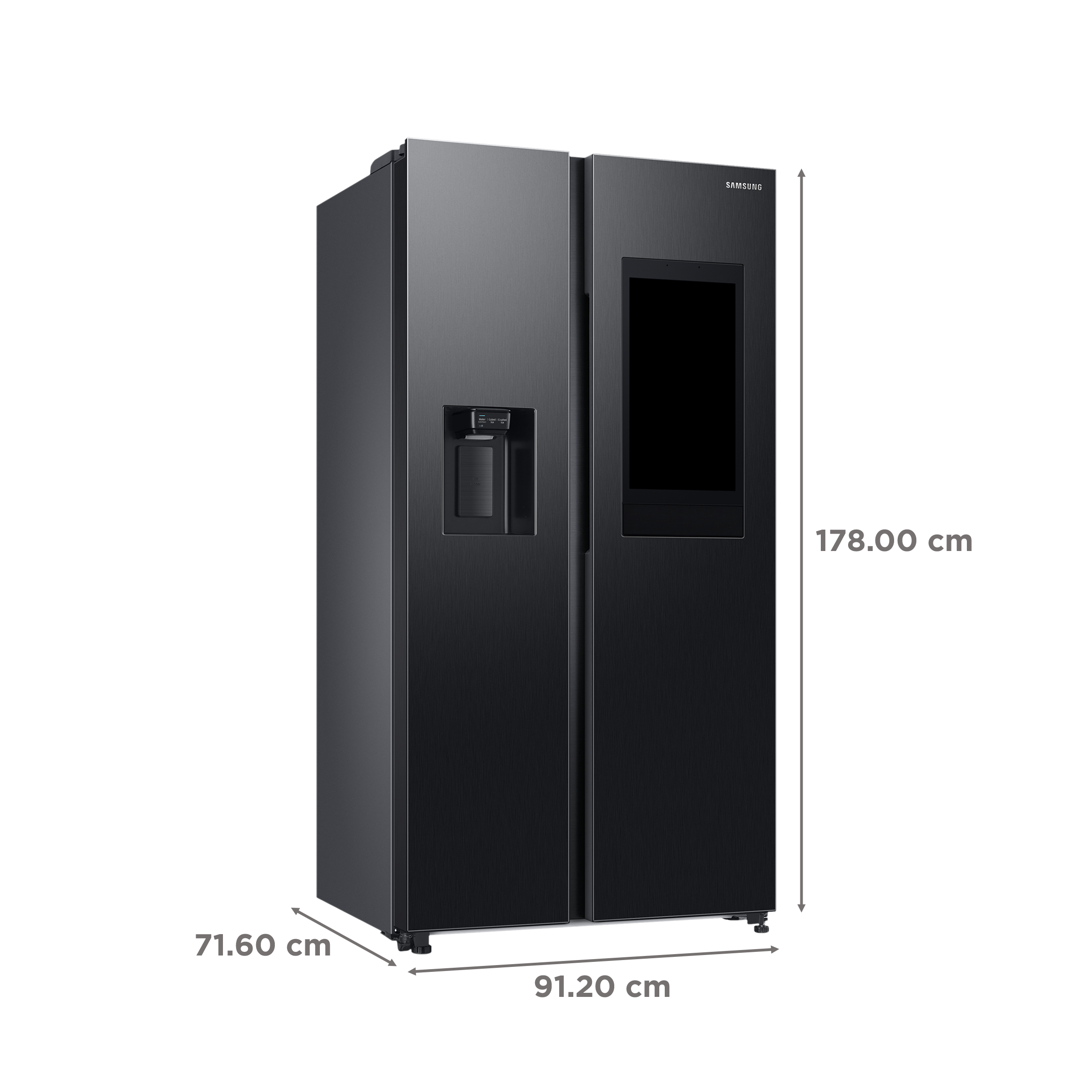 SAMSUNG 615 Litres 3 Star Auto Defrost Side by Side Refrigerator with Twin Cooling Plus (RS7HCG8543B1HL, Black DOI)_3