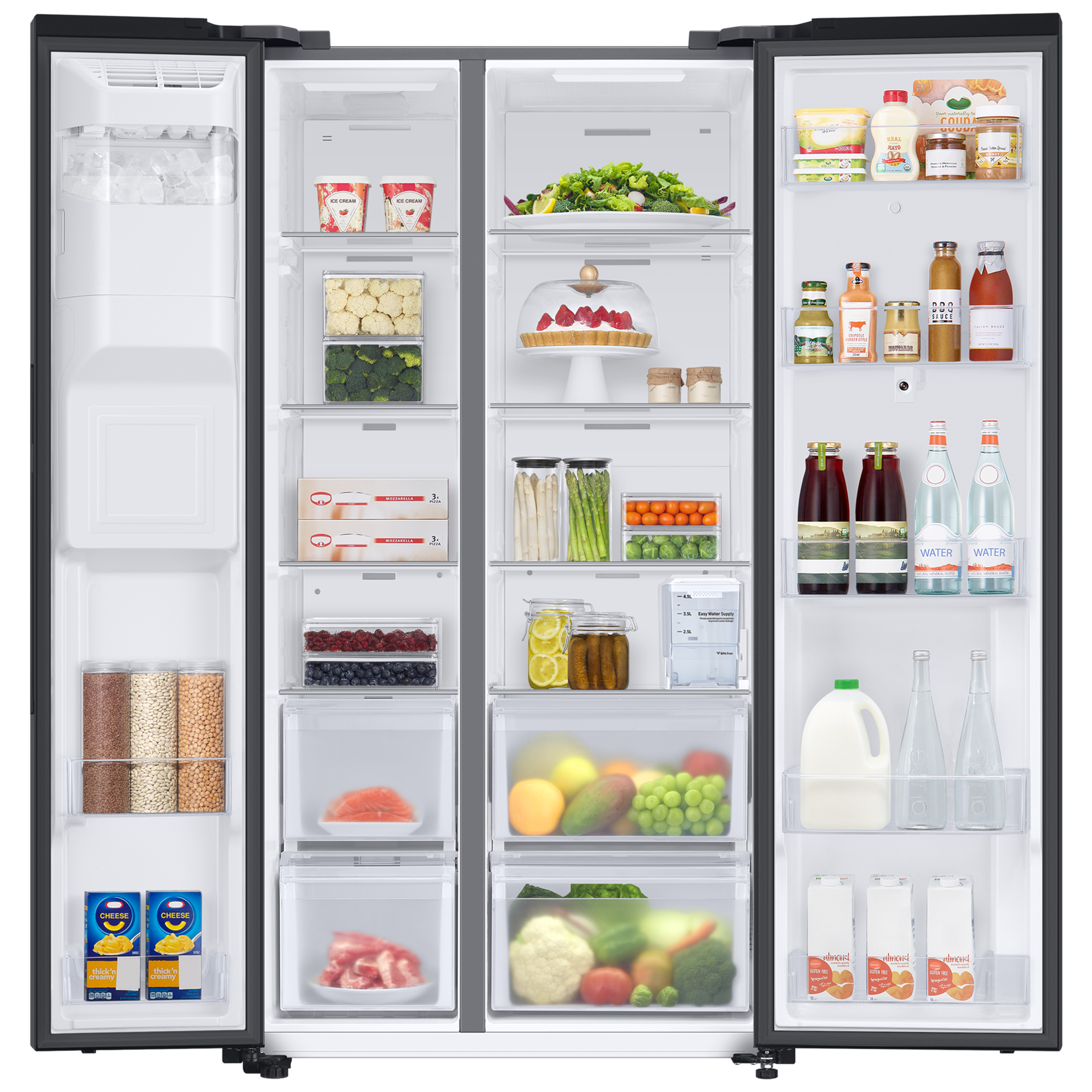 SAMSUNG 615 Litres 3 Star Auto Defrost Side by Side Refrigerator with Twin Cooling Plus (RS7HCG8543B1HL, Black DOI)_5