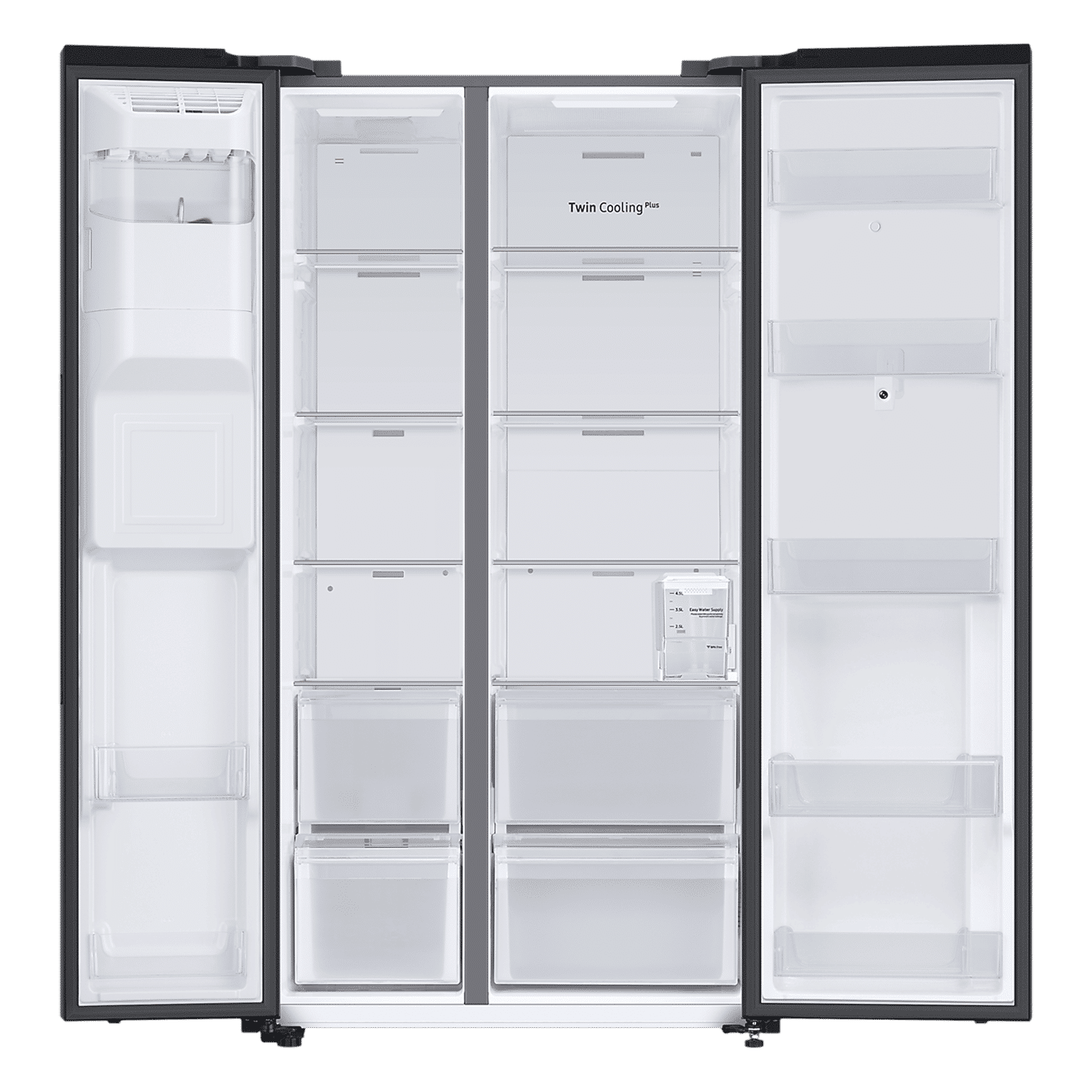 SAMSUNG 615 Litres 3 Star Auto Defrost Side by Side Refrigerator with Twin Cooling Plus (RS7HCG8543B1HL, Black DOI)_6