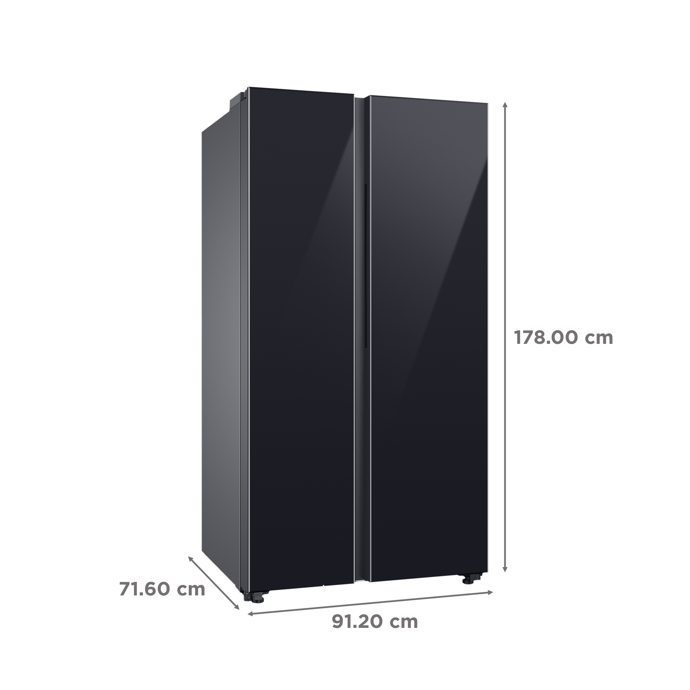 SAMSUNG 653 Litres 3 Star Side by Side Refrigerator with AI Energy Mode (RS76CB811333HL, Glam Deep Charcoal) SAMSUNG 653 Litres 3 Star Side by Side Refrigerator with AI Energy Mode (RS76CB811333HL, Glam Deep Charcoal)_3