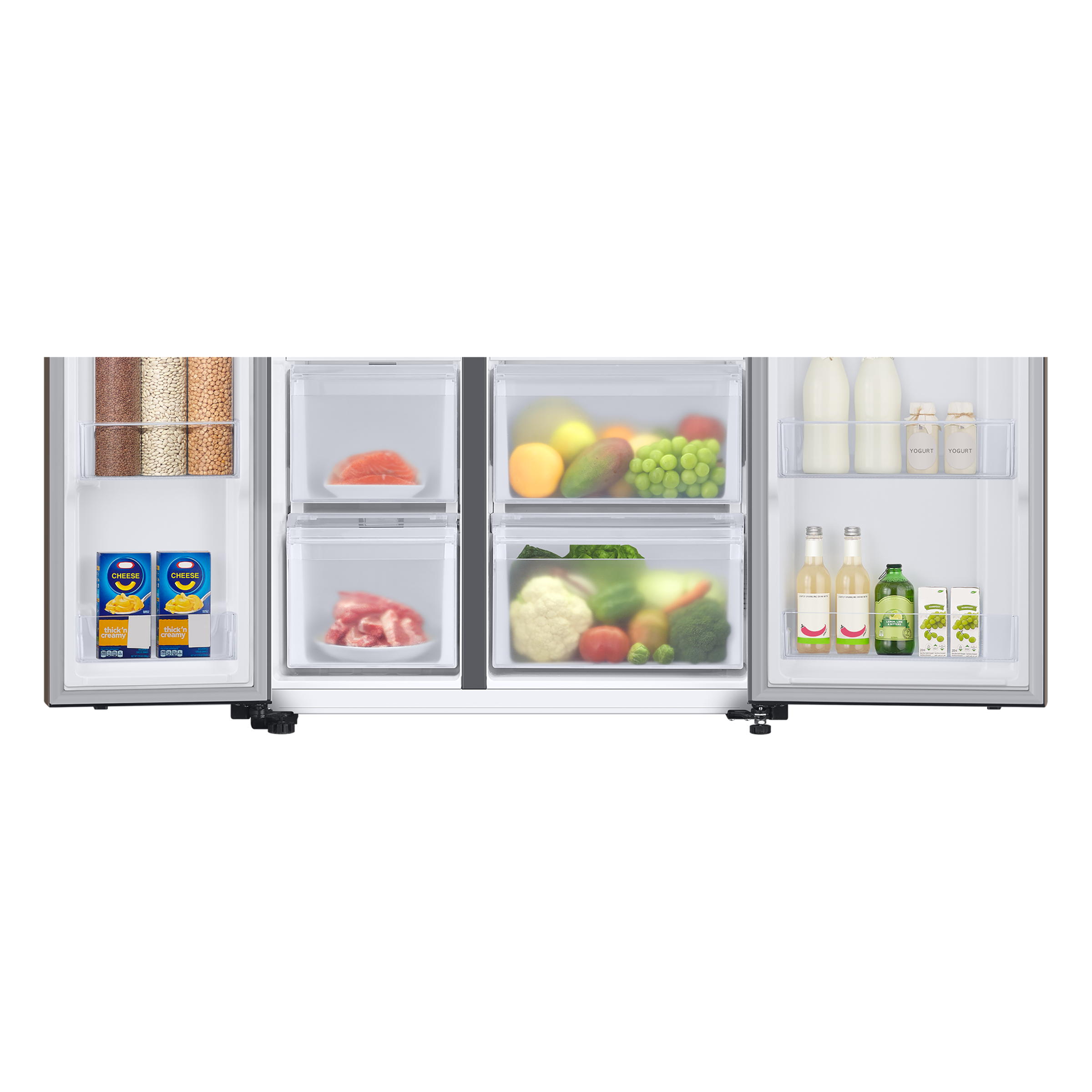 SAMSUNG 644 Litres 3 Star Auto Defrost Side by Side Refrigerator with Twin Cooling Plus (RS76CG8133DXHL, Luxe Brown)_10