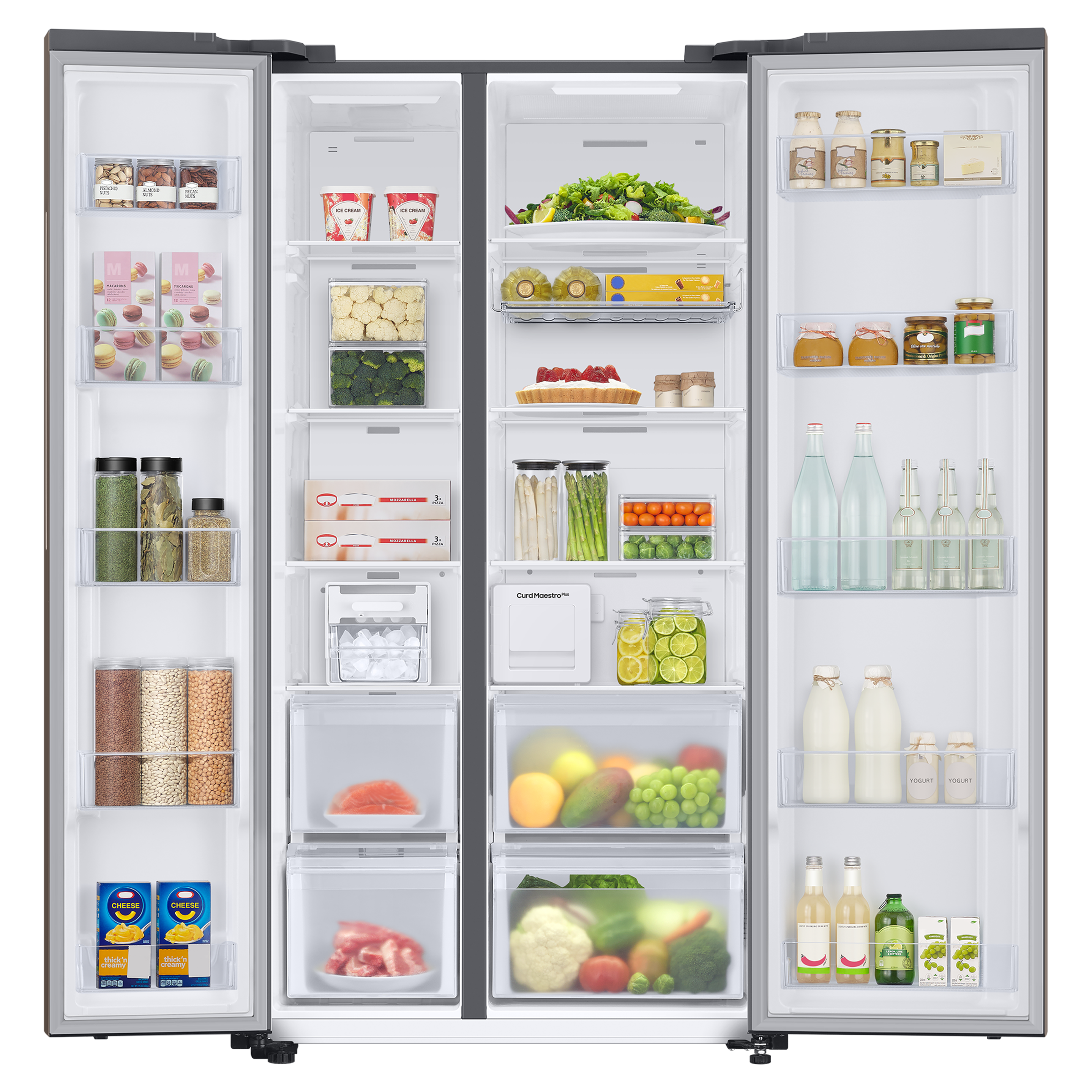 SAMSUNG 644 Litres 3 Star Auto Defrost Side by Side Refrigerator with Twin Cooling Plus (RS76CG8133DXHL, Luxe Brown)_6