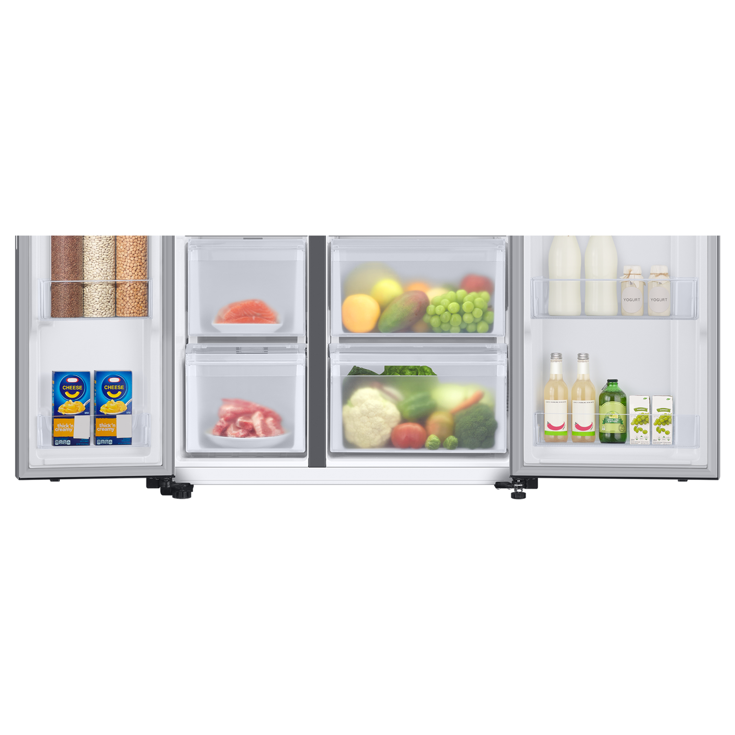 SAMSUNG 633 Litres 3 Star Auto Defrost Side by Side Convertible Refrigerator with Twin Cooling Plus (RS78CG8543SLHL, EZ Clean Steel)_10