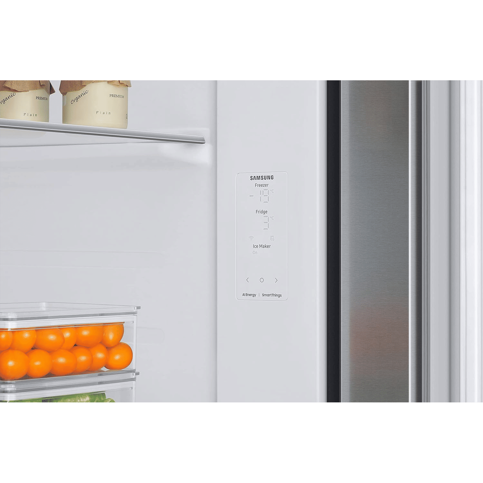 SAMSUNG 633 Litres 3 Star Auto Defrost Side by Side Convertible Refrigerator with Twin Cooling Plus (RS78CG8543SLHL, EZ Clean Steel)_11