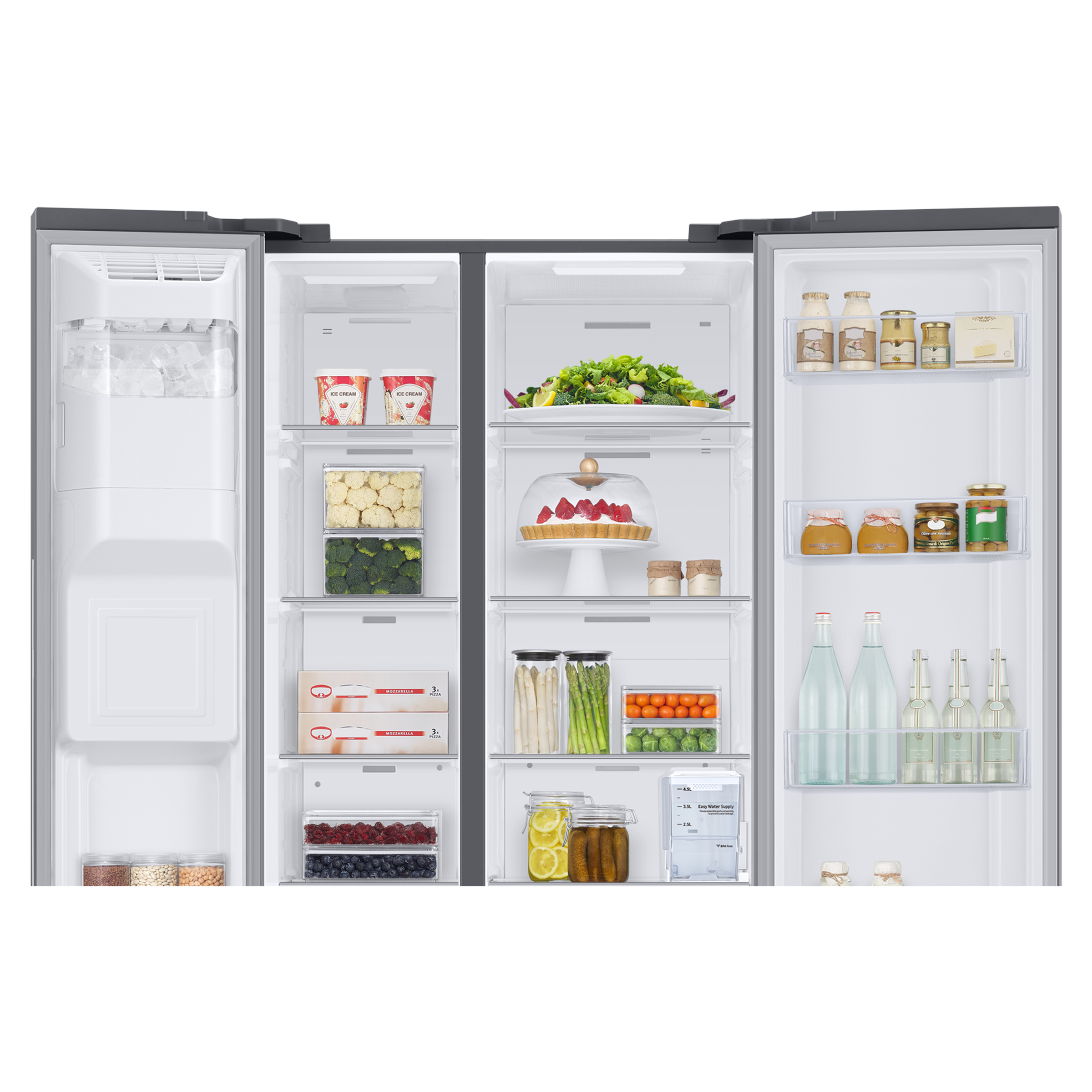 SAMSUNG 633 Litres 3 Star Auto Defrost Side by Side Convertible Refrigerator with Twin Cooling Plus (RS78CG8543SLHL, EZ Clean Steel)_7