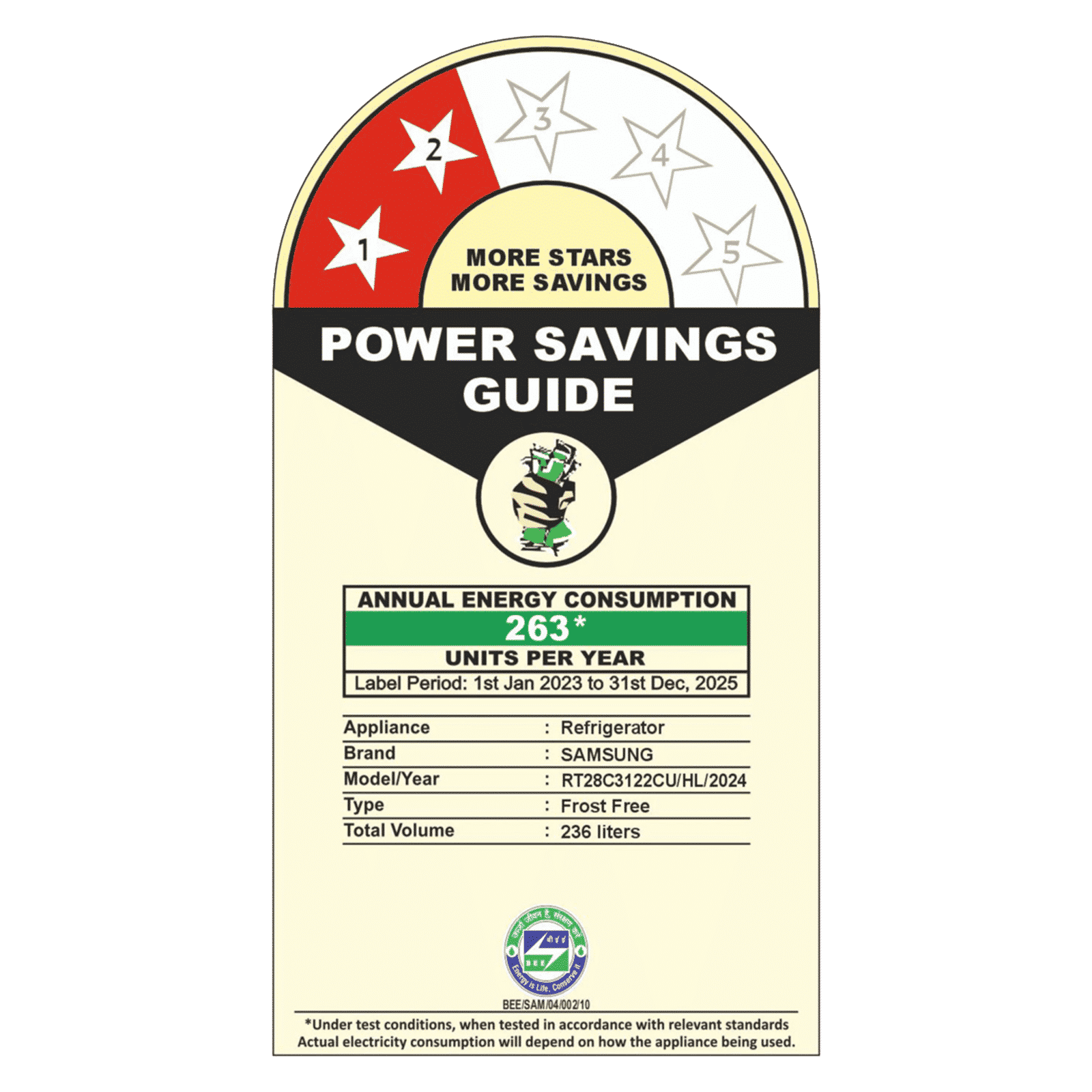 SAMSUNG 236 Litres 2 Star Frost Free Double Door Refrigerator with Digital Inverter Technology (RT28C3122CU/HL, Camellia Blue)_4