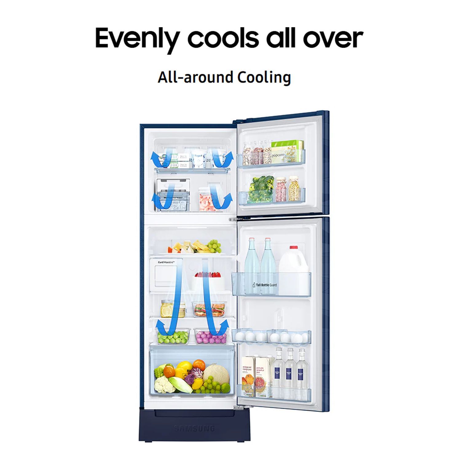 SAMSUNG 236 Litres 2 Star Auto Defrost Double Door Convertible Refrigerator with Convertible Freezer (RT28C3832S8/HL, Elegant Inox)_12