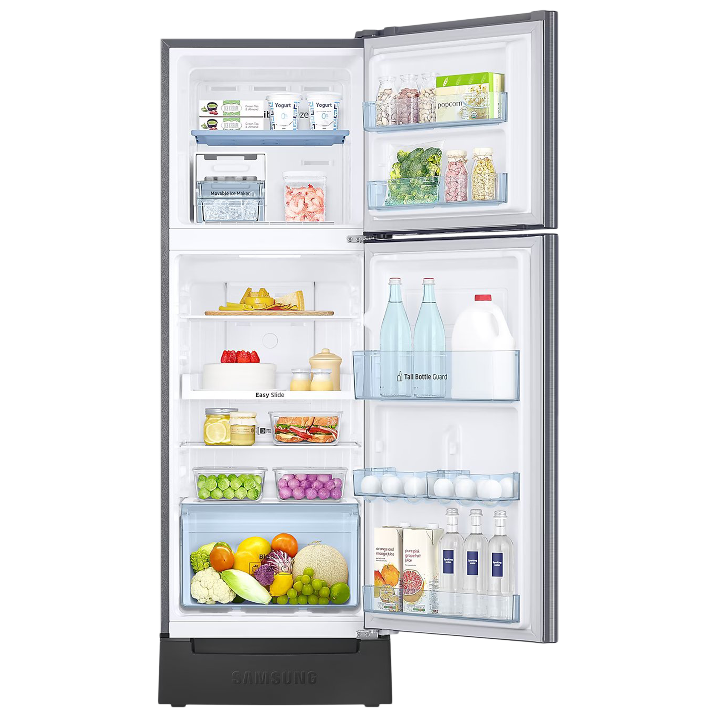SAMSUNG 236 Litres 2 Star Auto Defrost Double Door Convertible Refrigerator with Convertible Freezer (RT28C3832S8/HL, Elegant Inox)_5