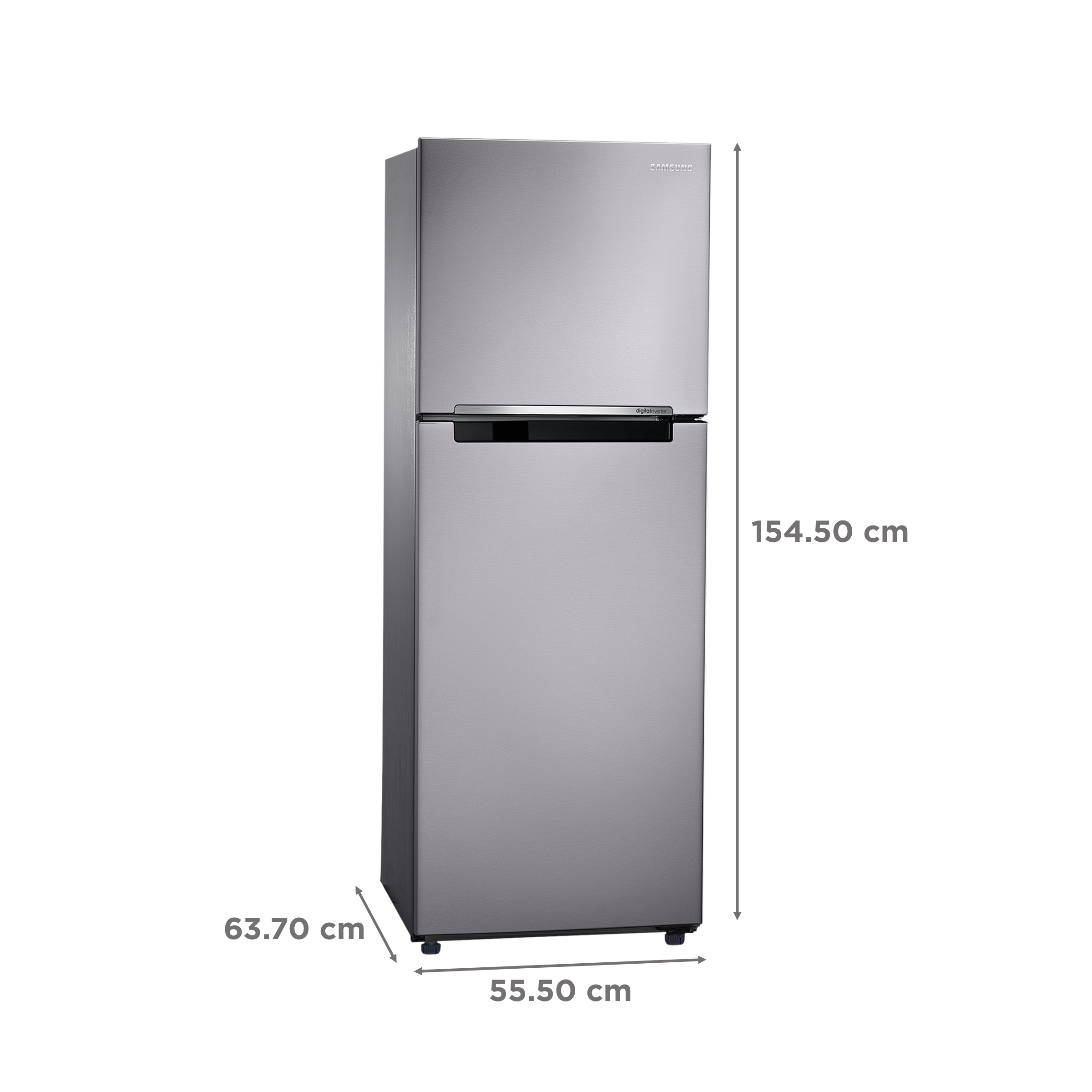 SAMSUNG 236 Litres 2 Star Frost Free Double Door Refrigerator with Deodorizer (RT28C3042S8/HL, Elegant Inox)_3