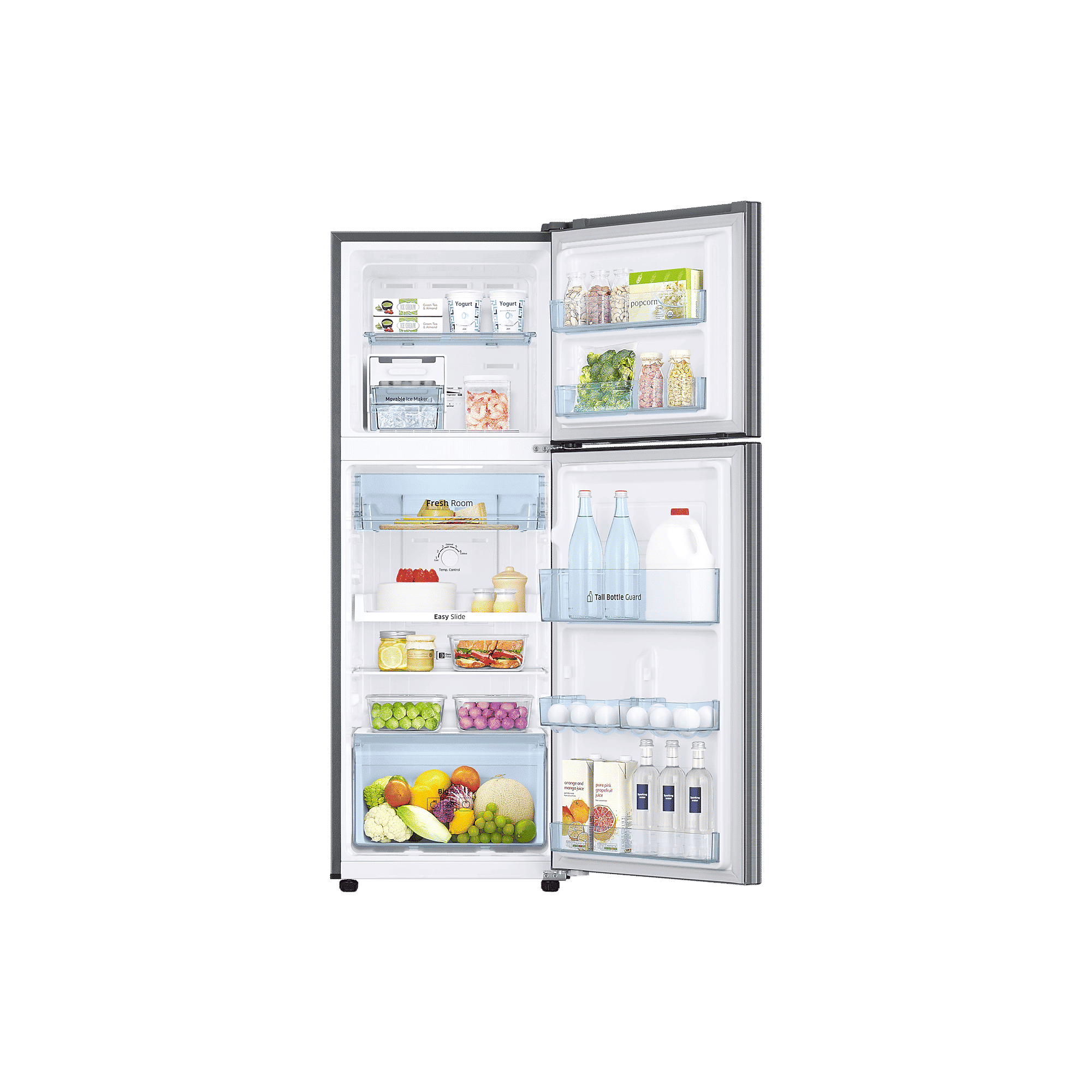 SAMSUNG 236 Litres 2 Star Frost Free Double Door Refrigerator with Deodorizer (RT28C3042S8/HL, Elegant Inox)_4