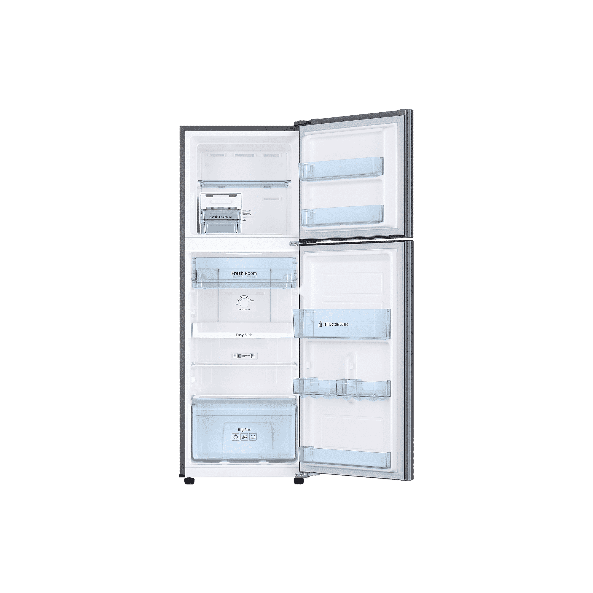 SAMSUNG 236 Litres 2 Star Frost Free Double Door Refrigerator with Deodorizer (RT28C3042S8/HL, Elegant Inox)_5