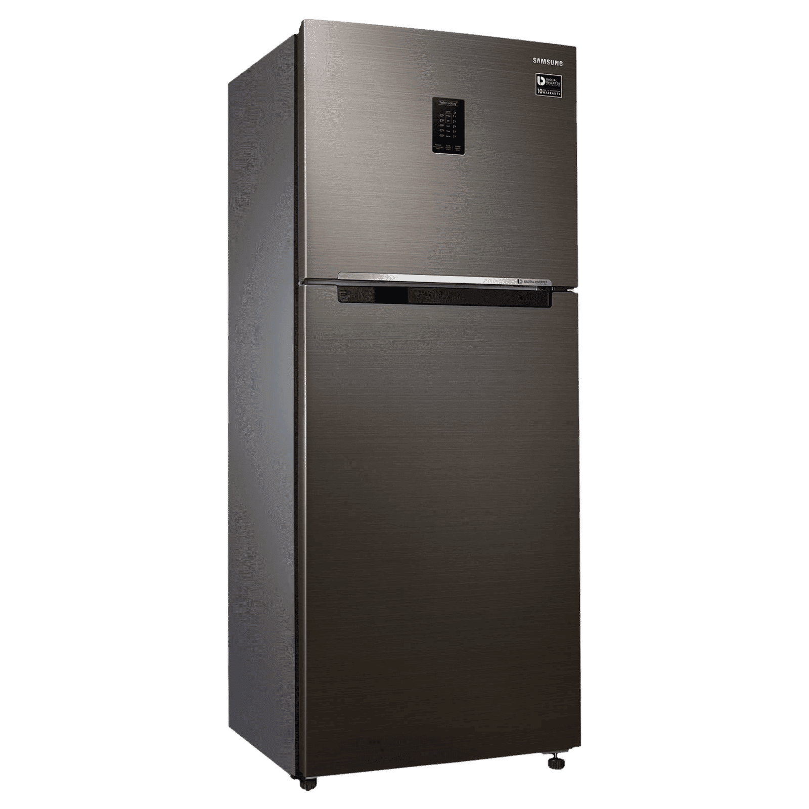 SAMSUNG 355 Litres 2 Star Frost Free Double Door Convertible Refrigerator with Twin Cooling Plus (RT39C5C32DX/HL, Black Inox)_10