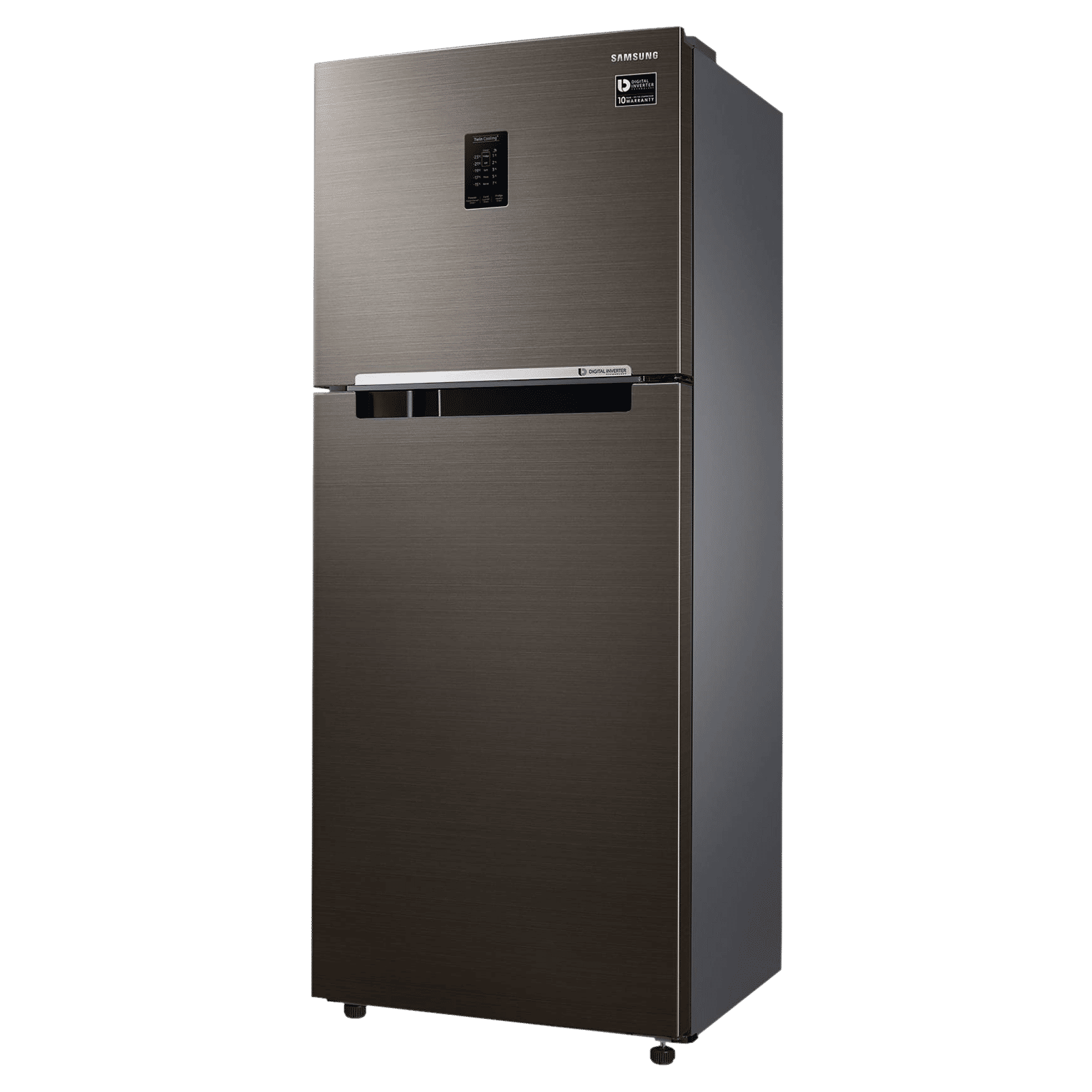 SAMSUNG 355 Litres 2 Star Frost Free Double Door Convertible Refrigerator with Twin Cooling Plus (RT39C5C32DX/HL, Black Inox)_4